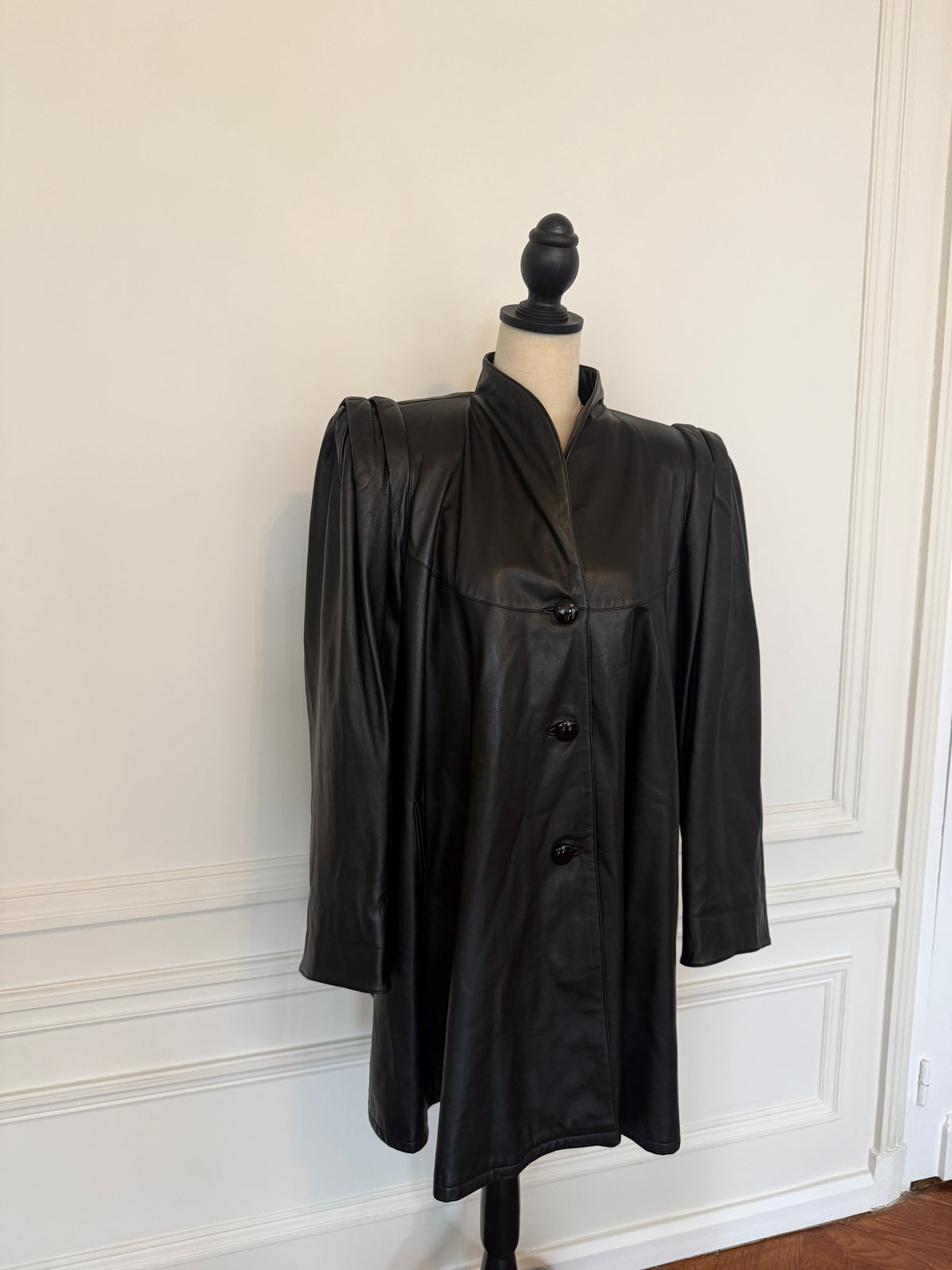 A-Line Leather Coat
