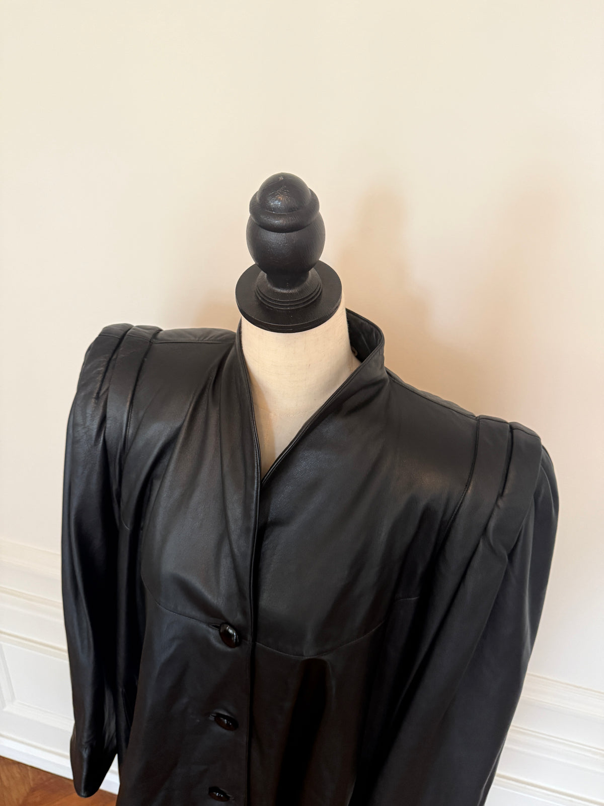 A-Line Leather Coat