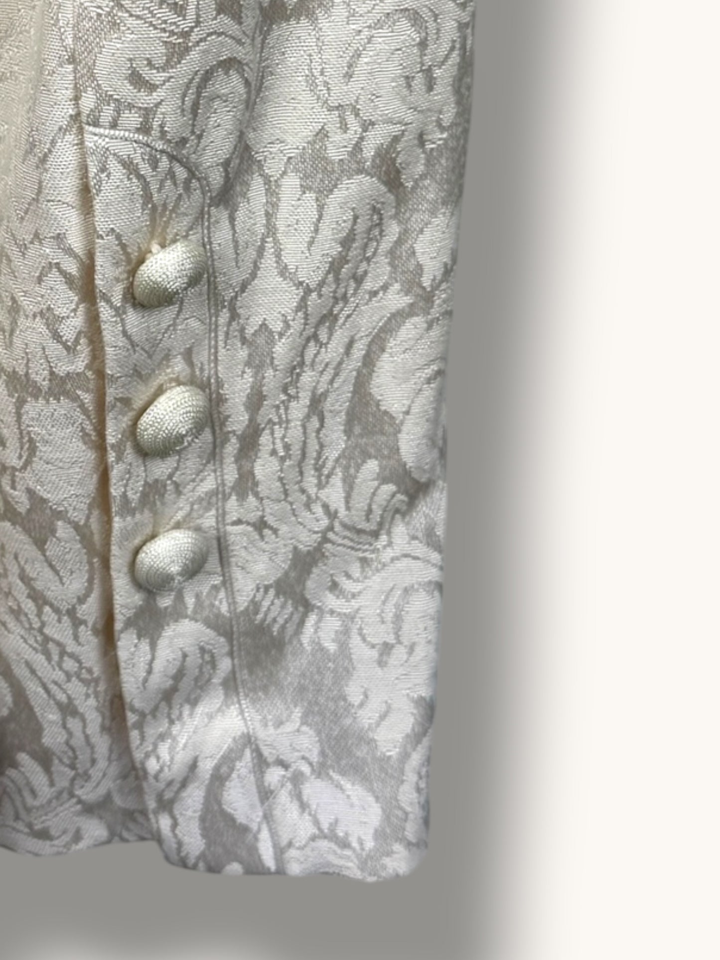 Ivory Jacquard Skirt Suit