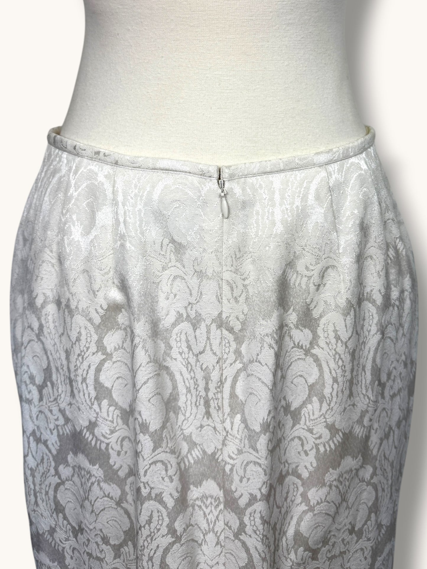 Ivory Jacquard Skirt Suit