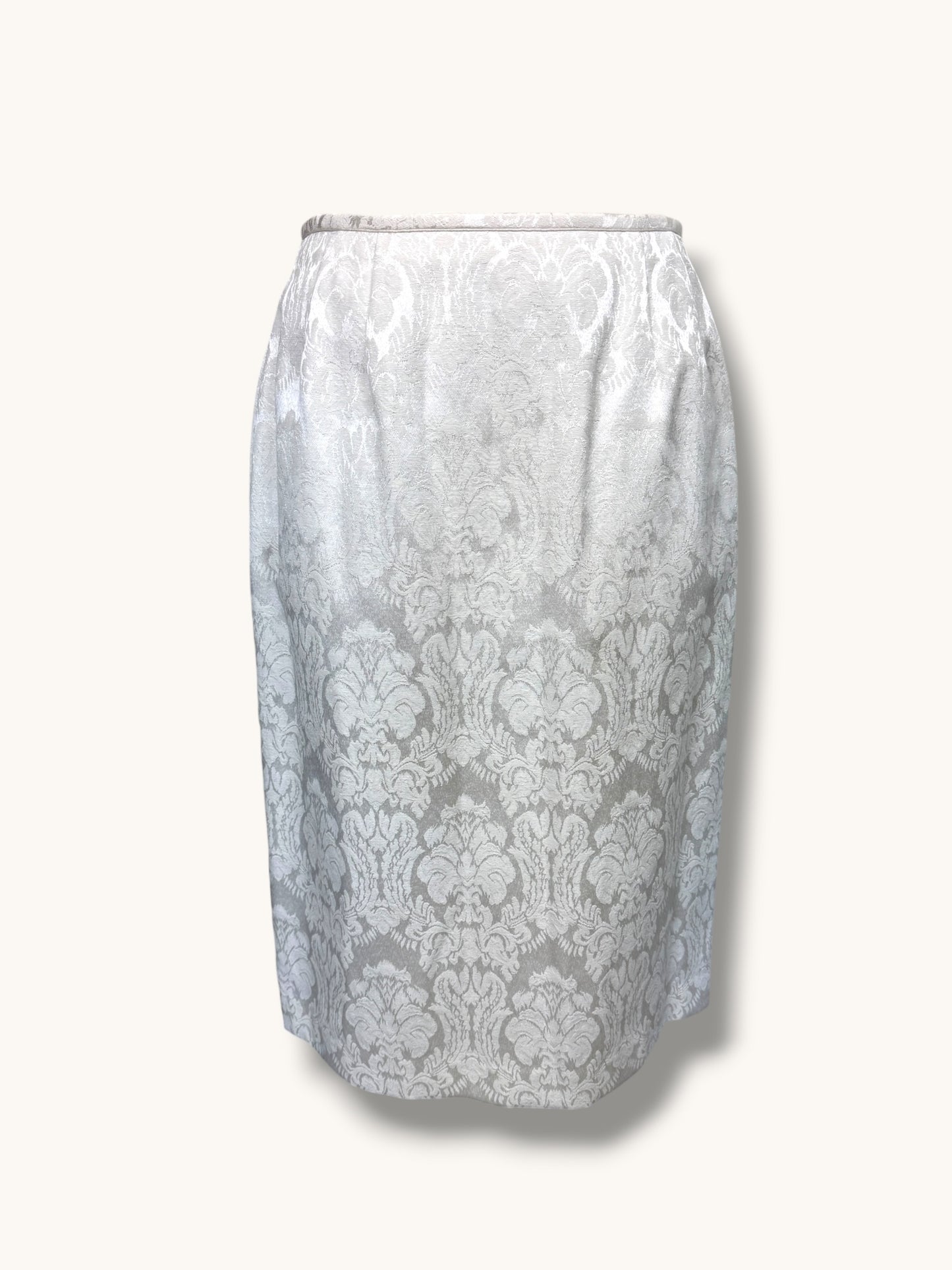 Ivory Jacquard Skirt Suit