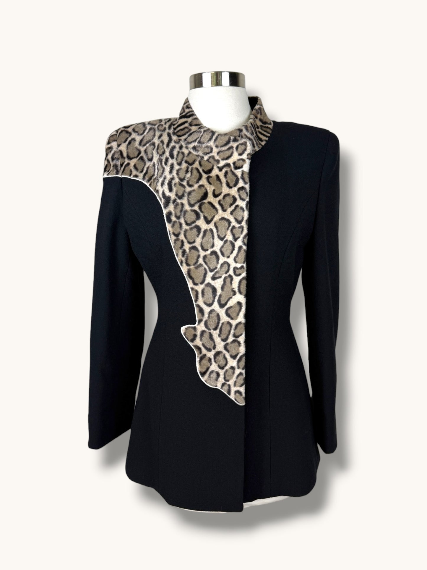 Black and Leopard Blazer