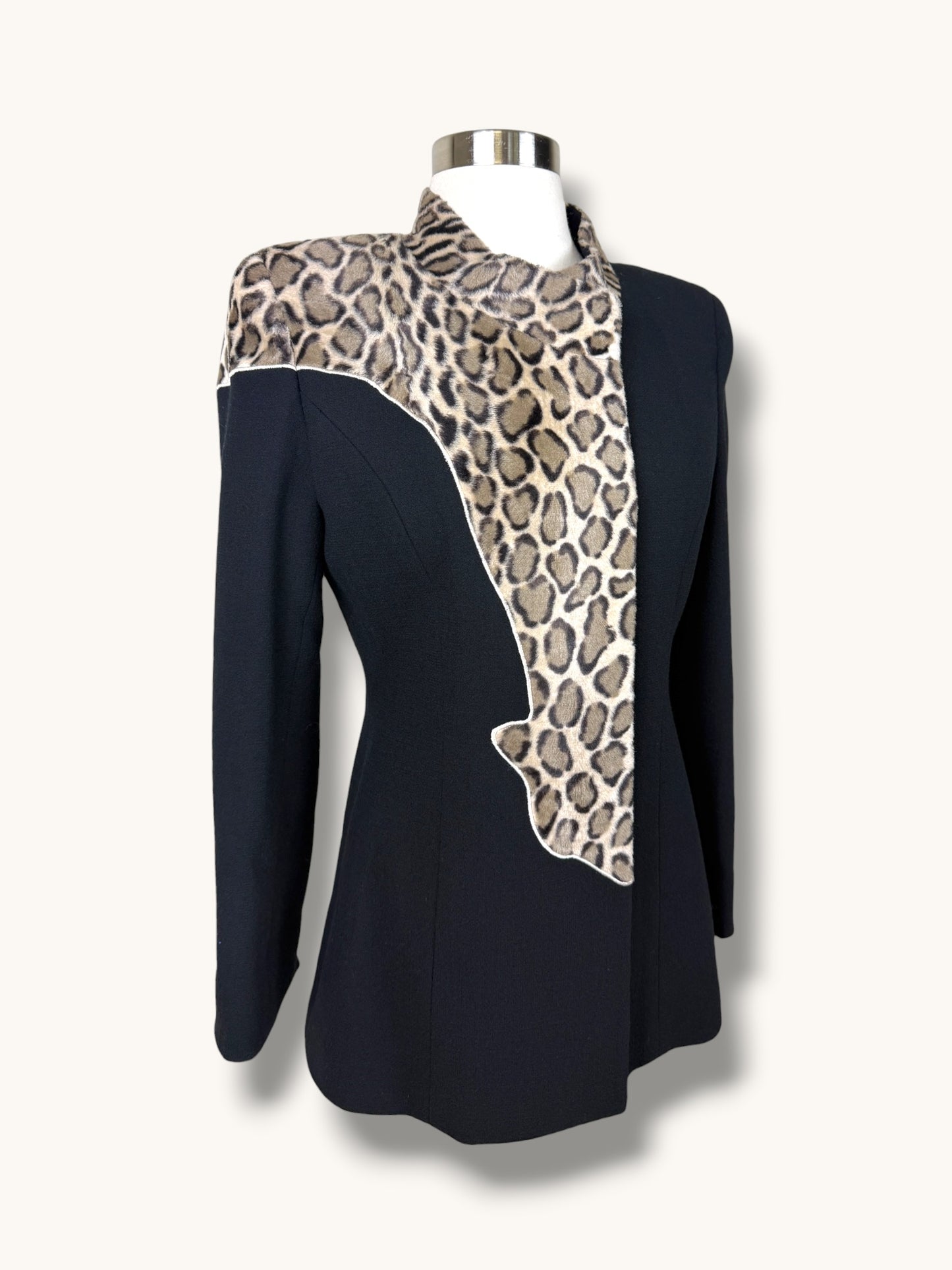 Black and Leopard Blazer