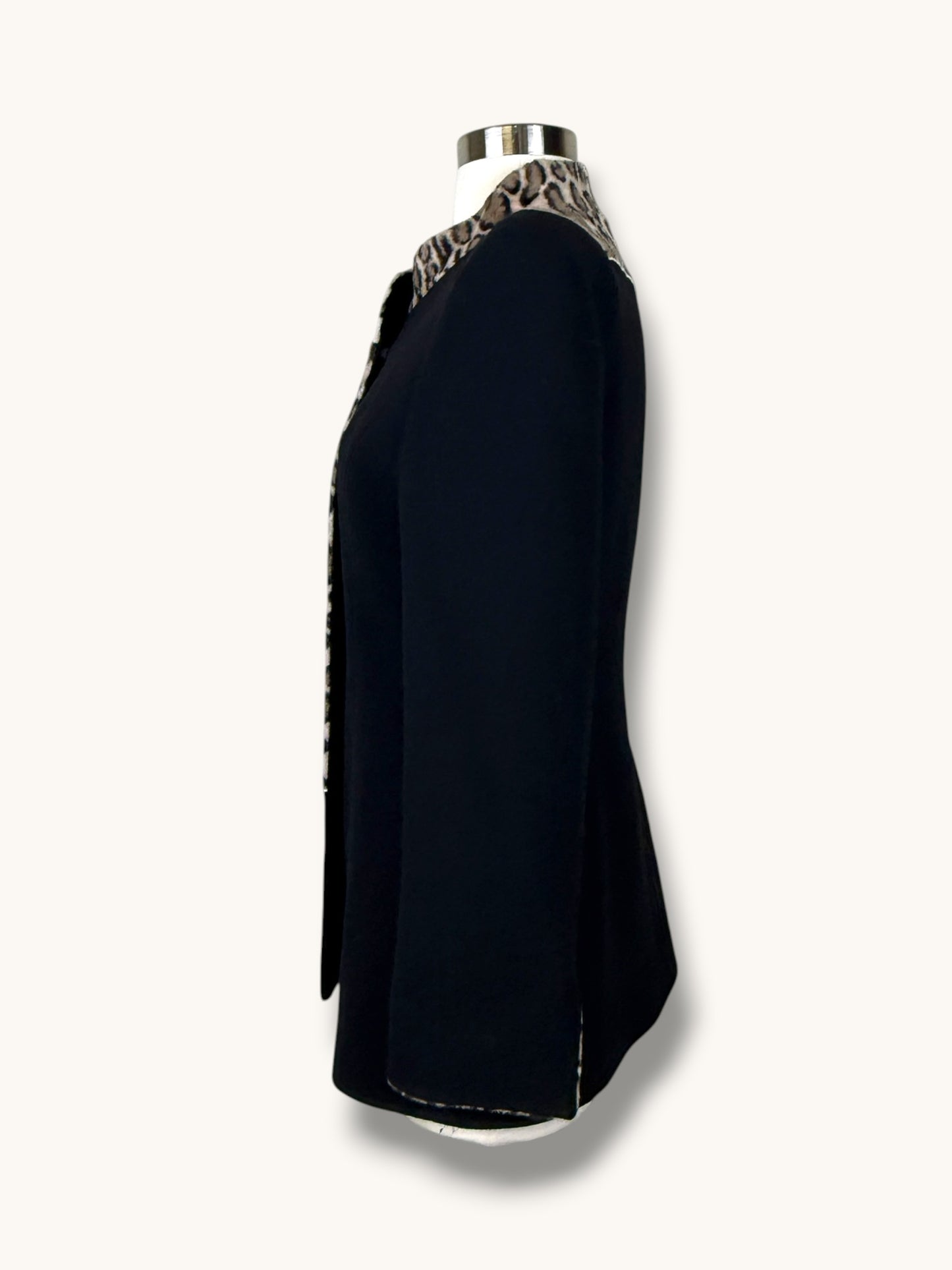 Black and Leopard Blazer