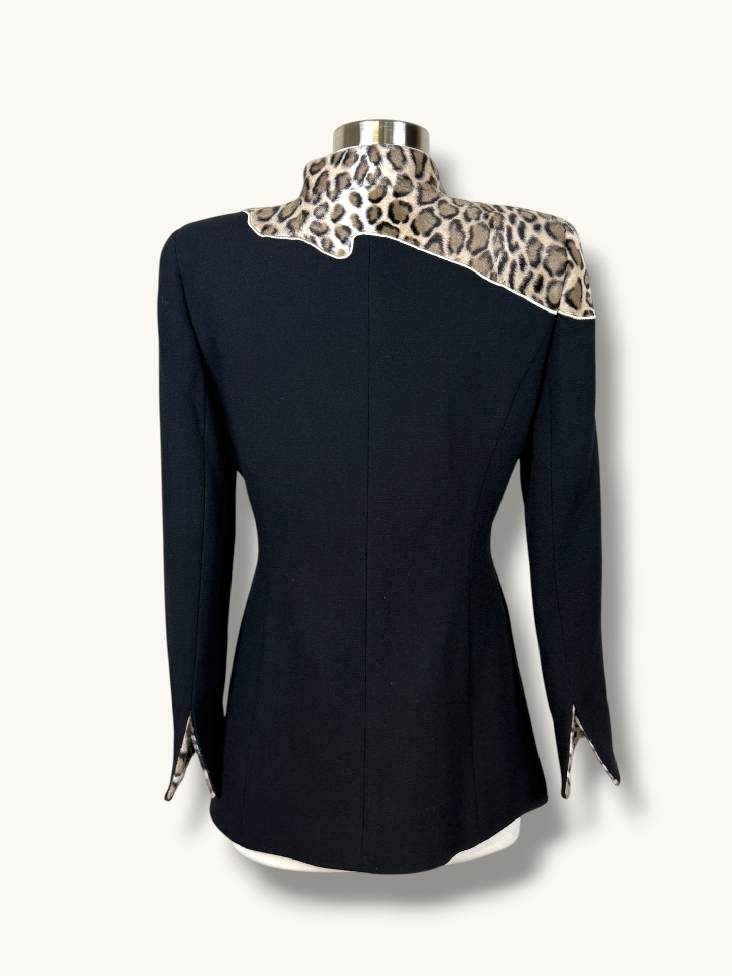 Black and Leopard Blazer