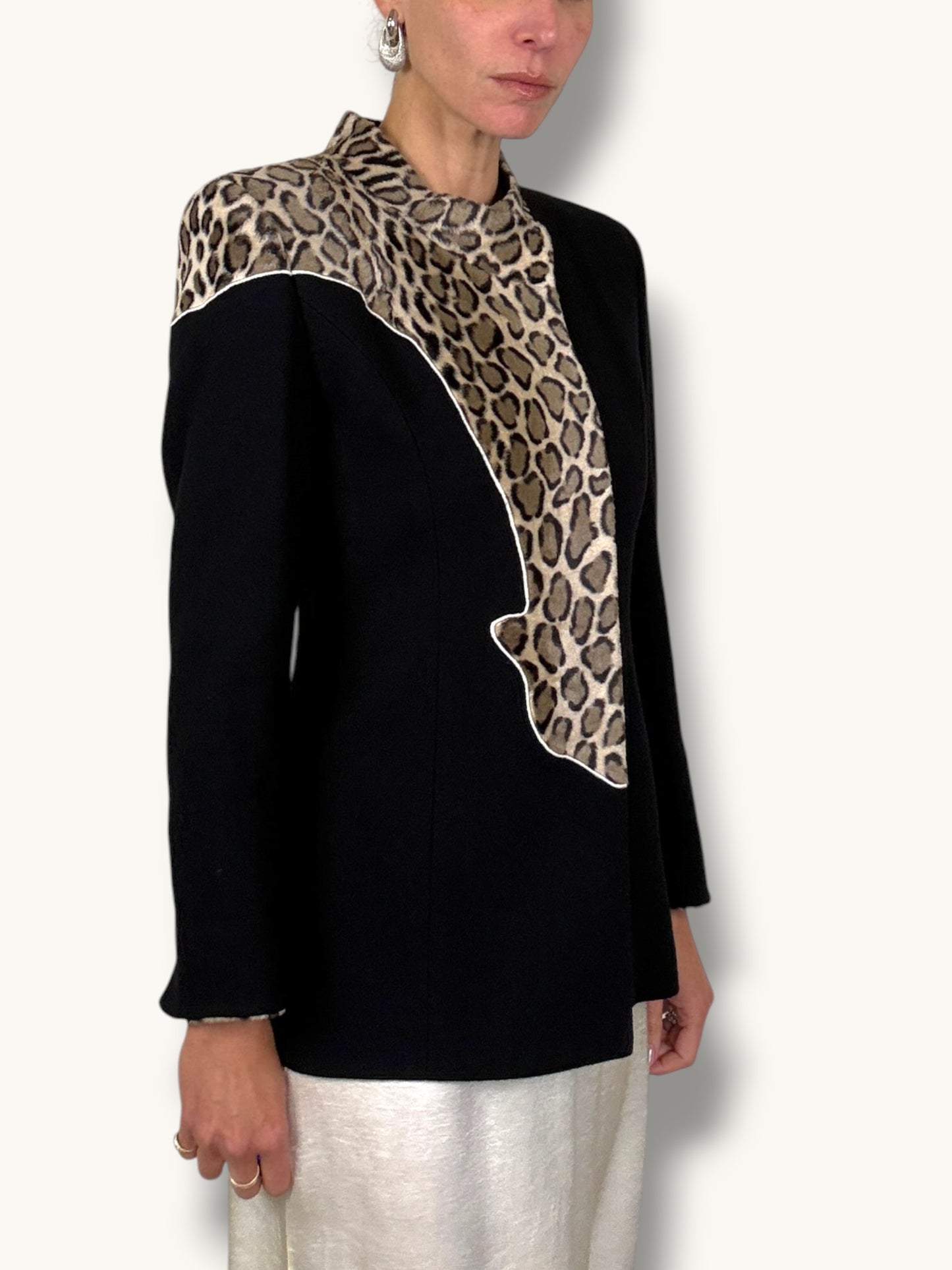 Black and Leopard Blazer