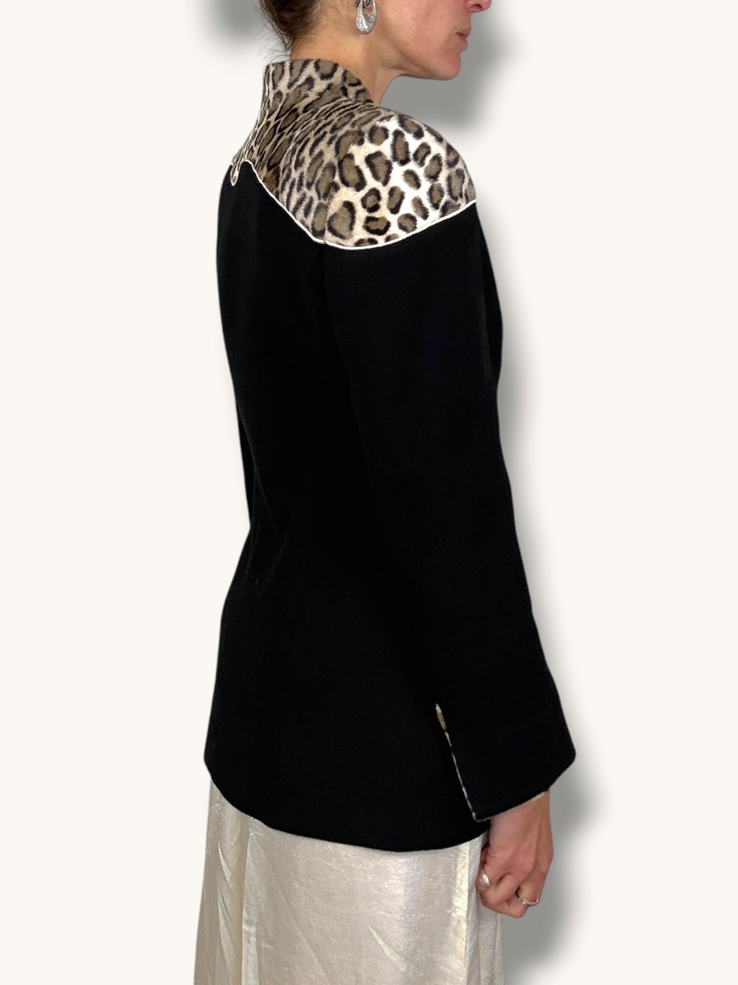 Black and Leopard Blazer