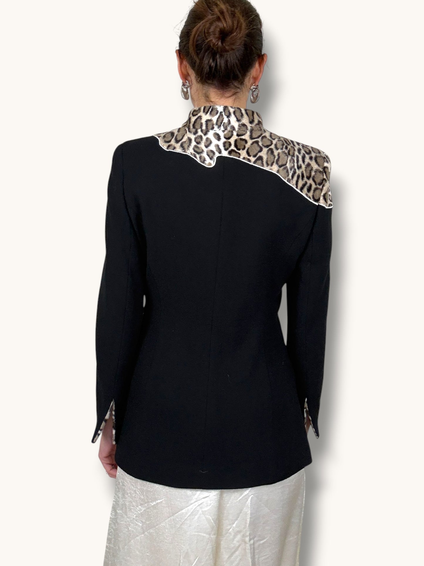 Black and Leopard Blazer