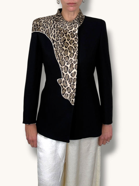 Black and Leopard Blazer