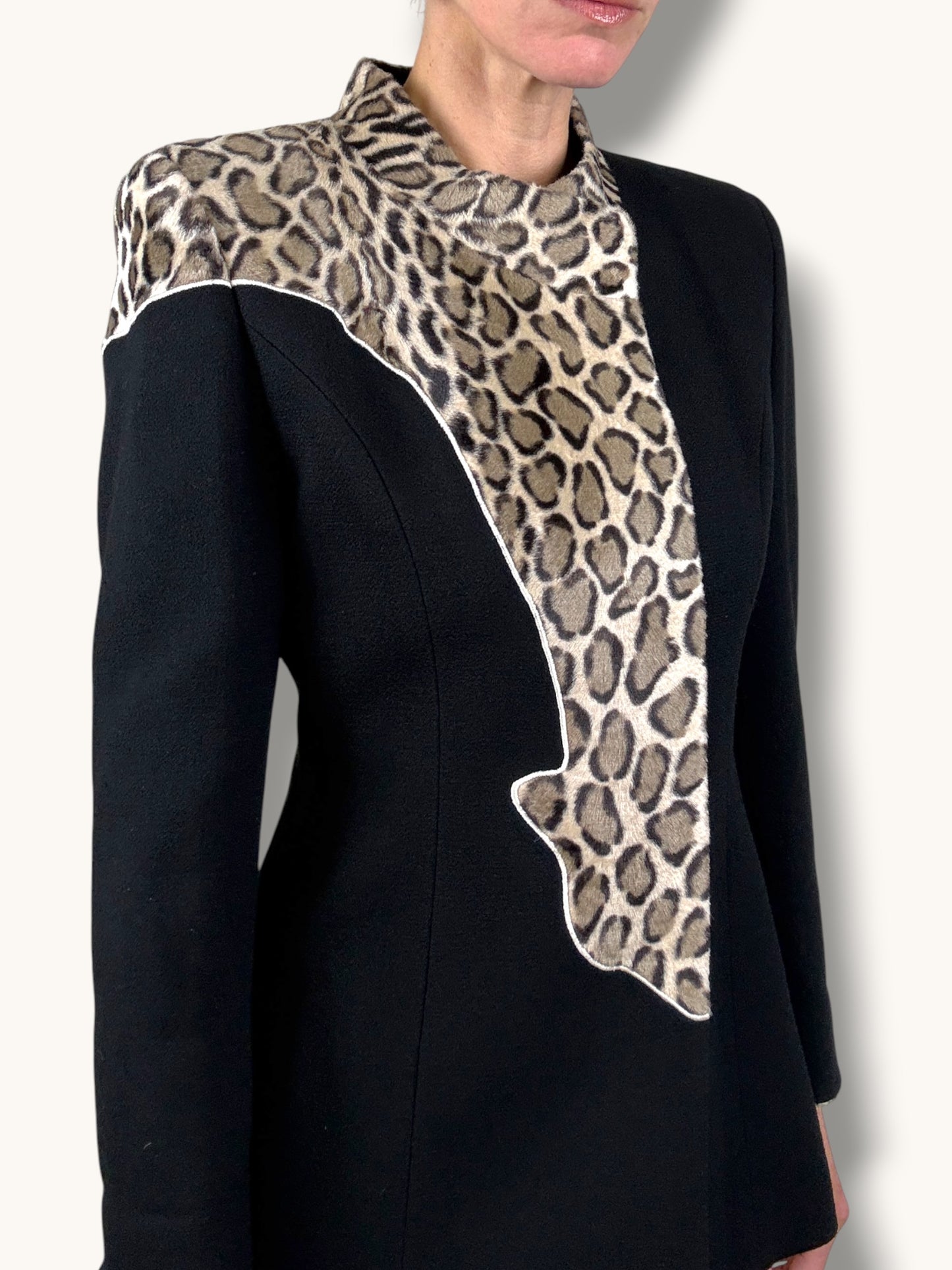 Black and Leopard Blazer