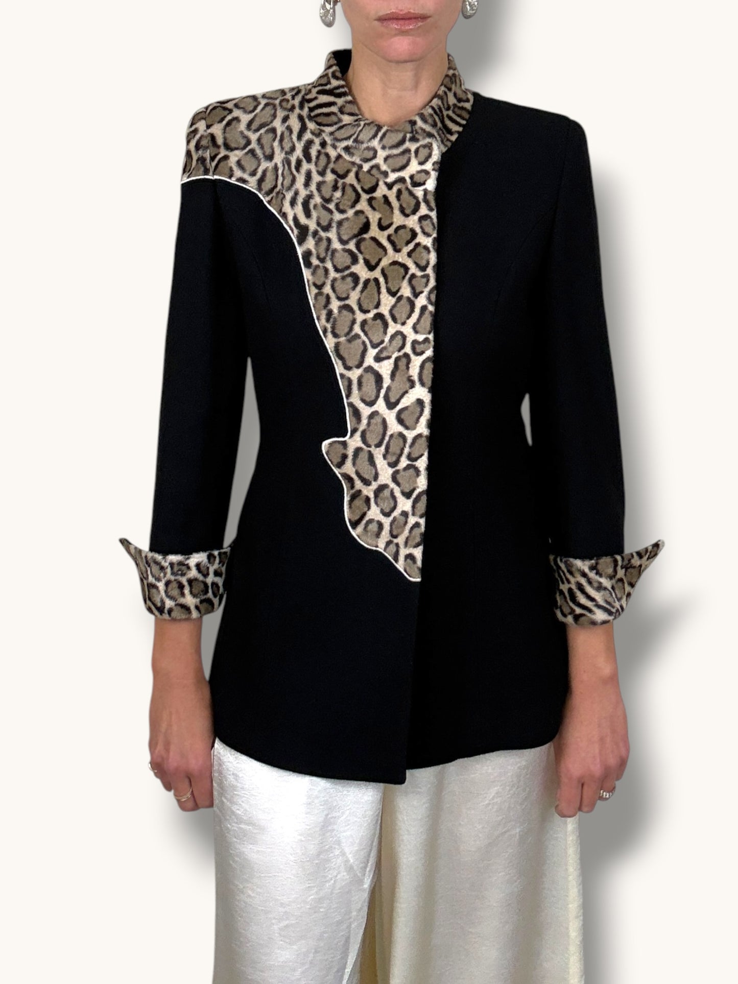 Black and Leopard Blazer