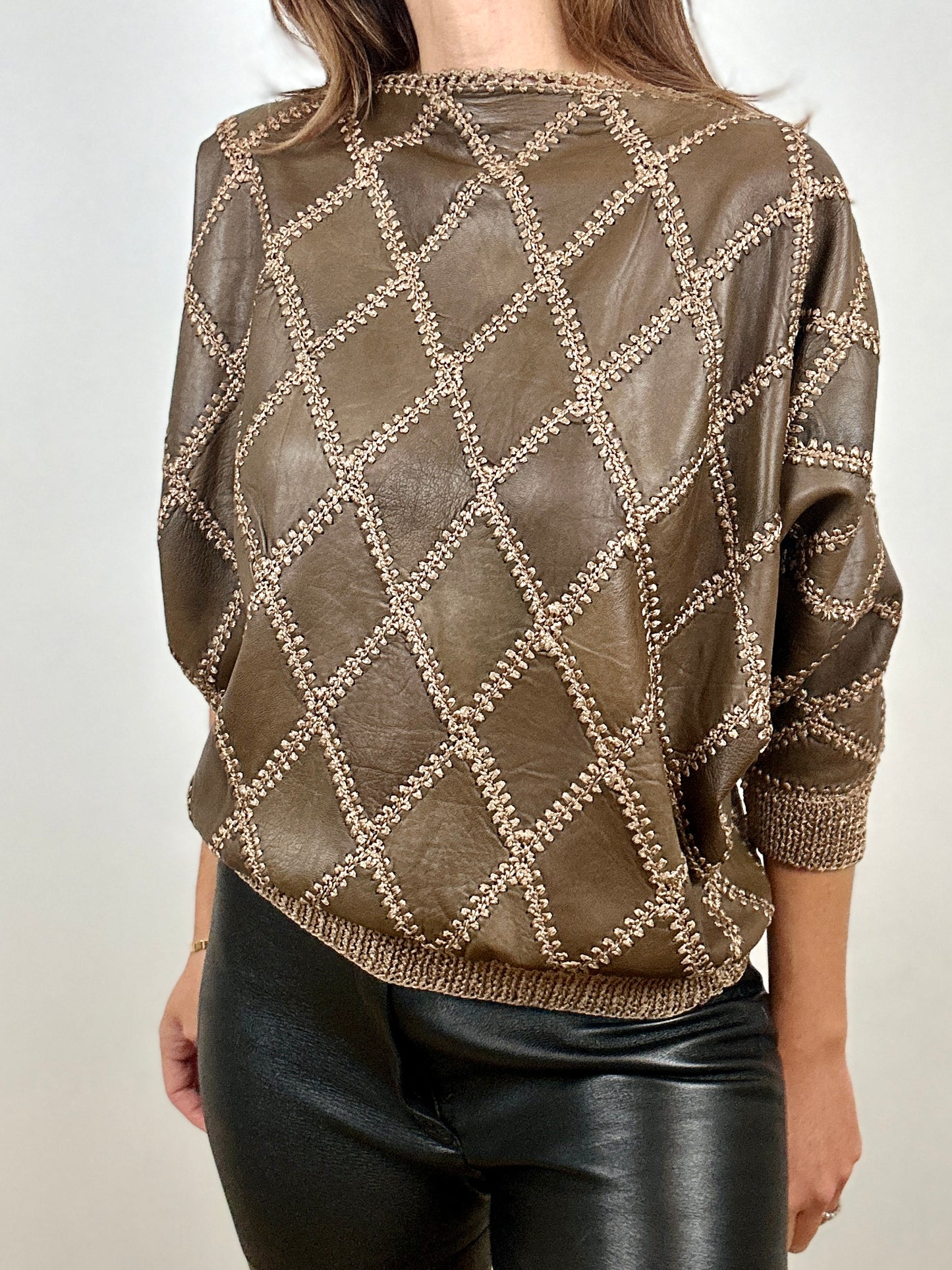 Leather Sweater