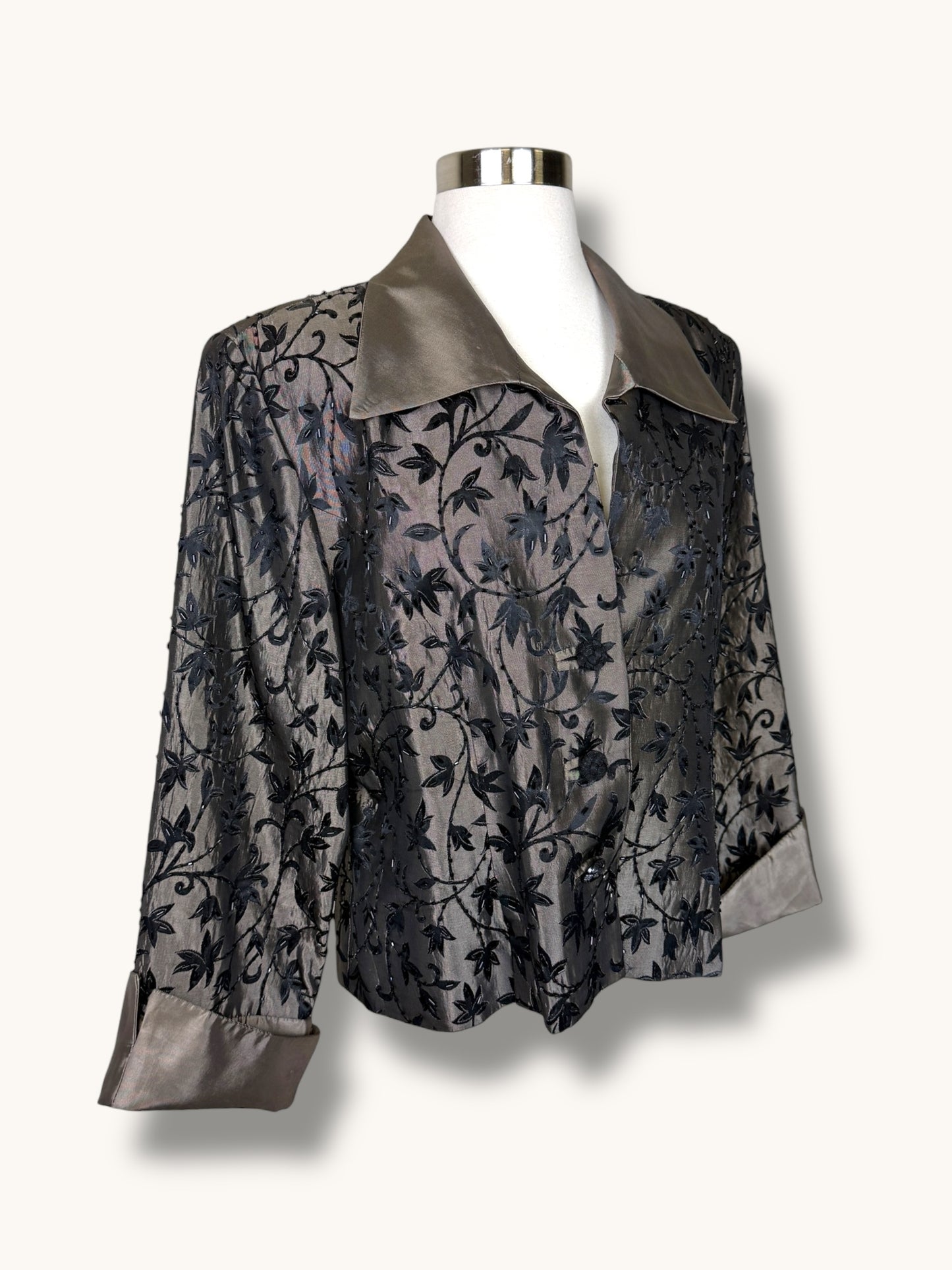Satin Embroidered Jacket