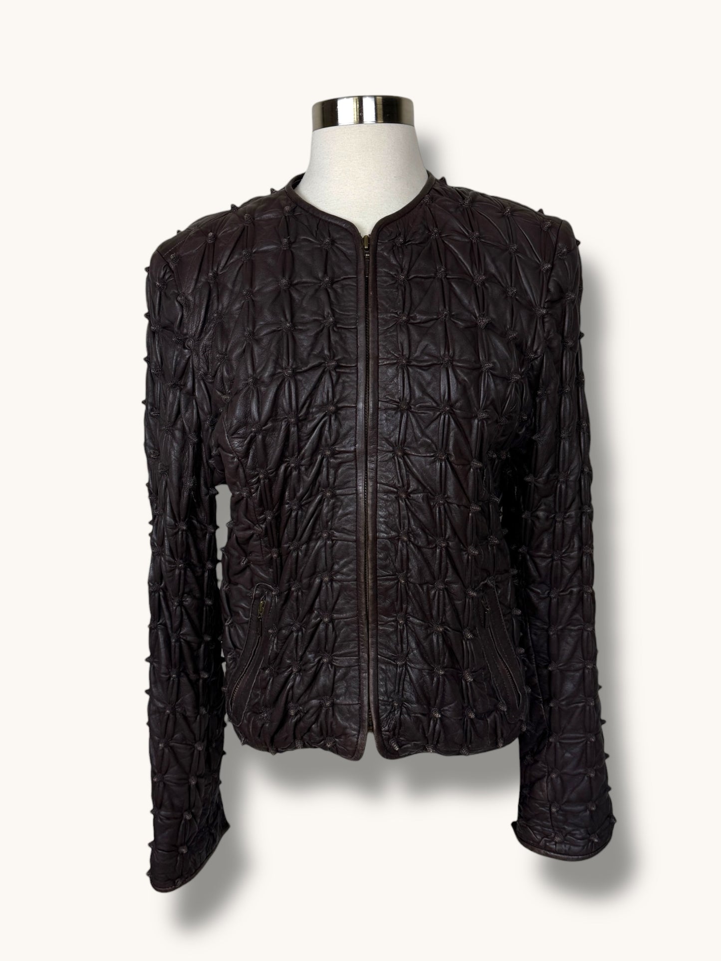 Textured Leather Jacket