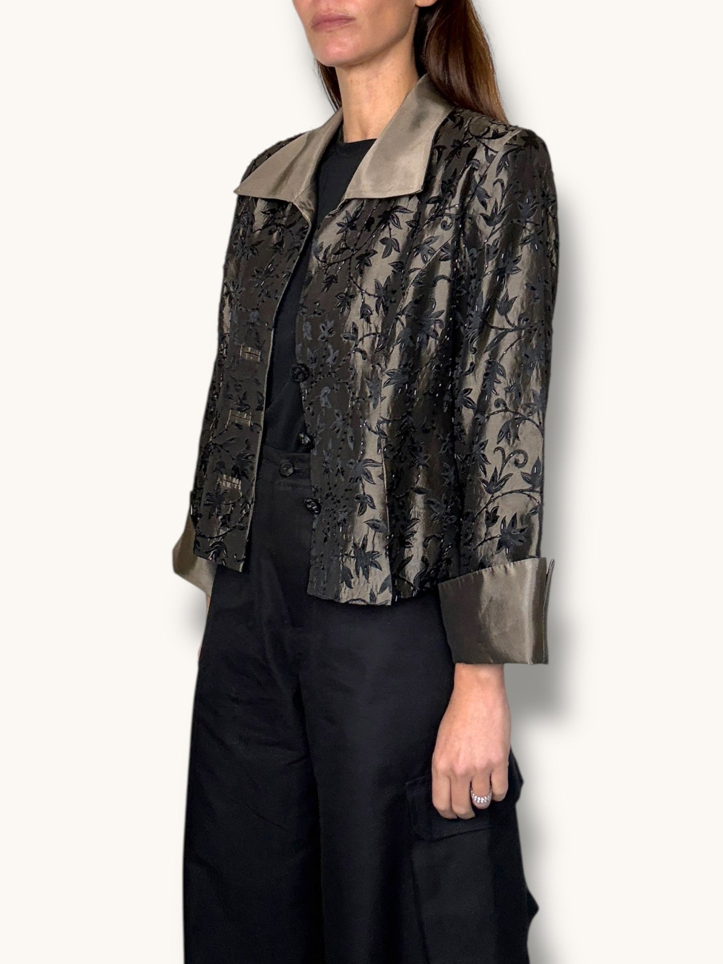 Satin Embroidered Jacket