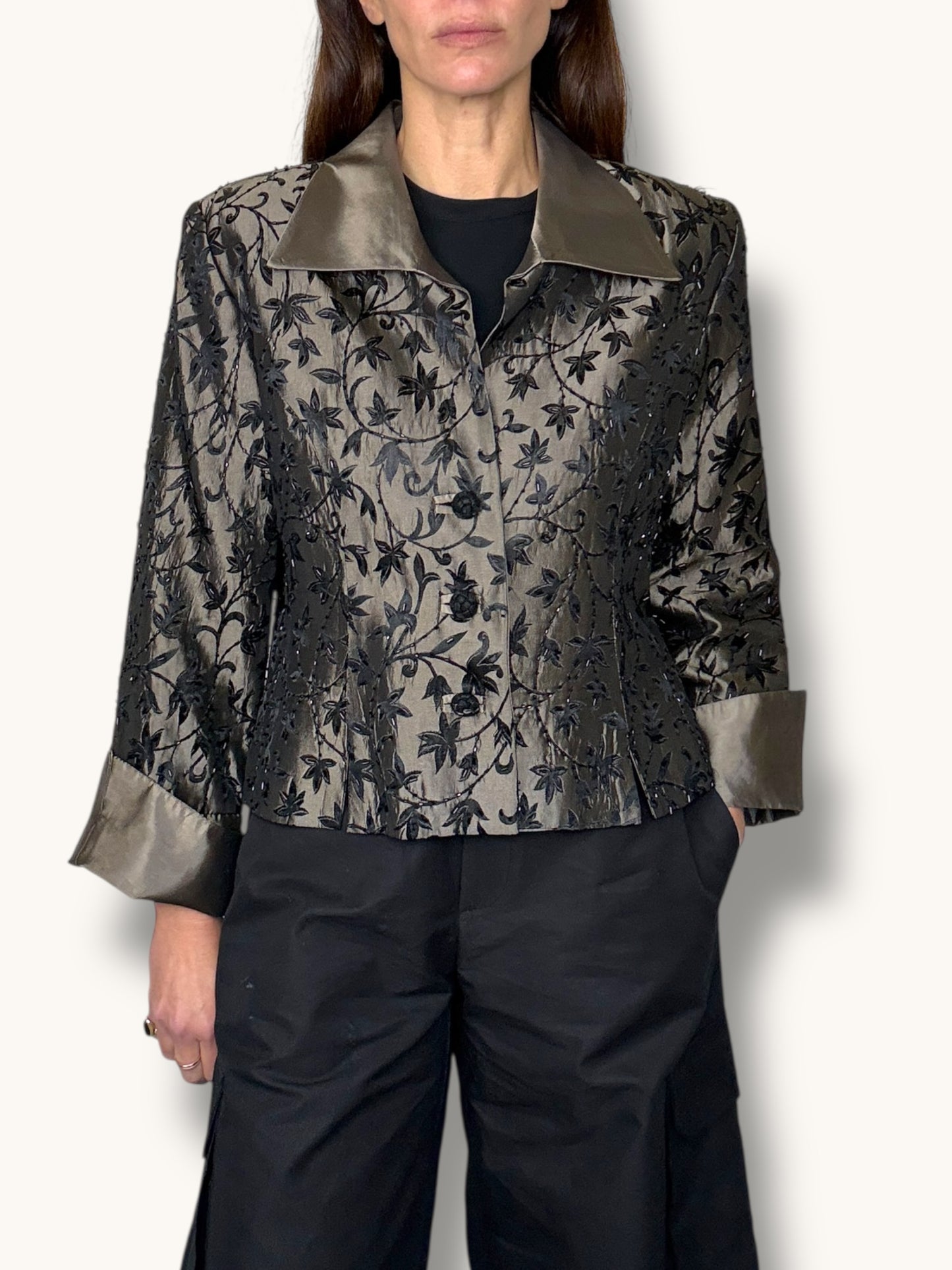 Satin Embroidered Jacket