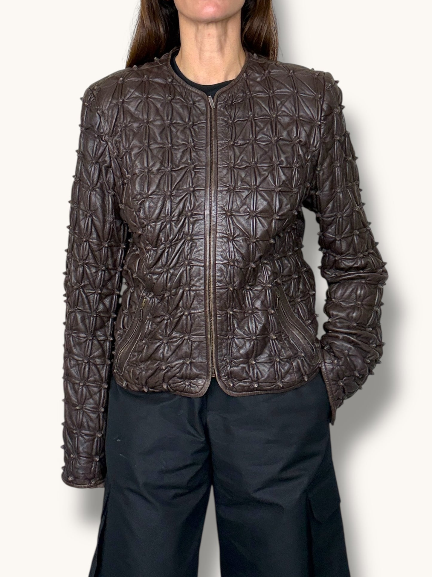 Textured Leather Jacket