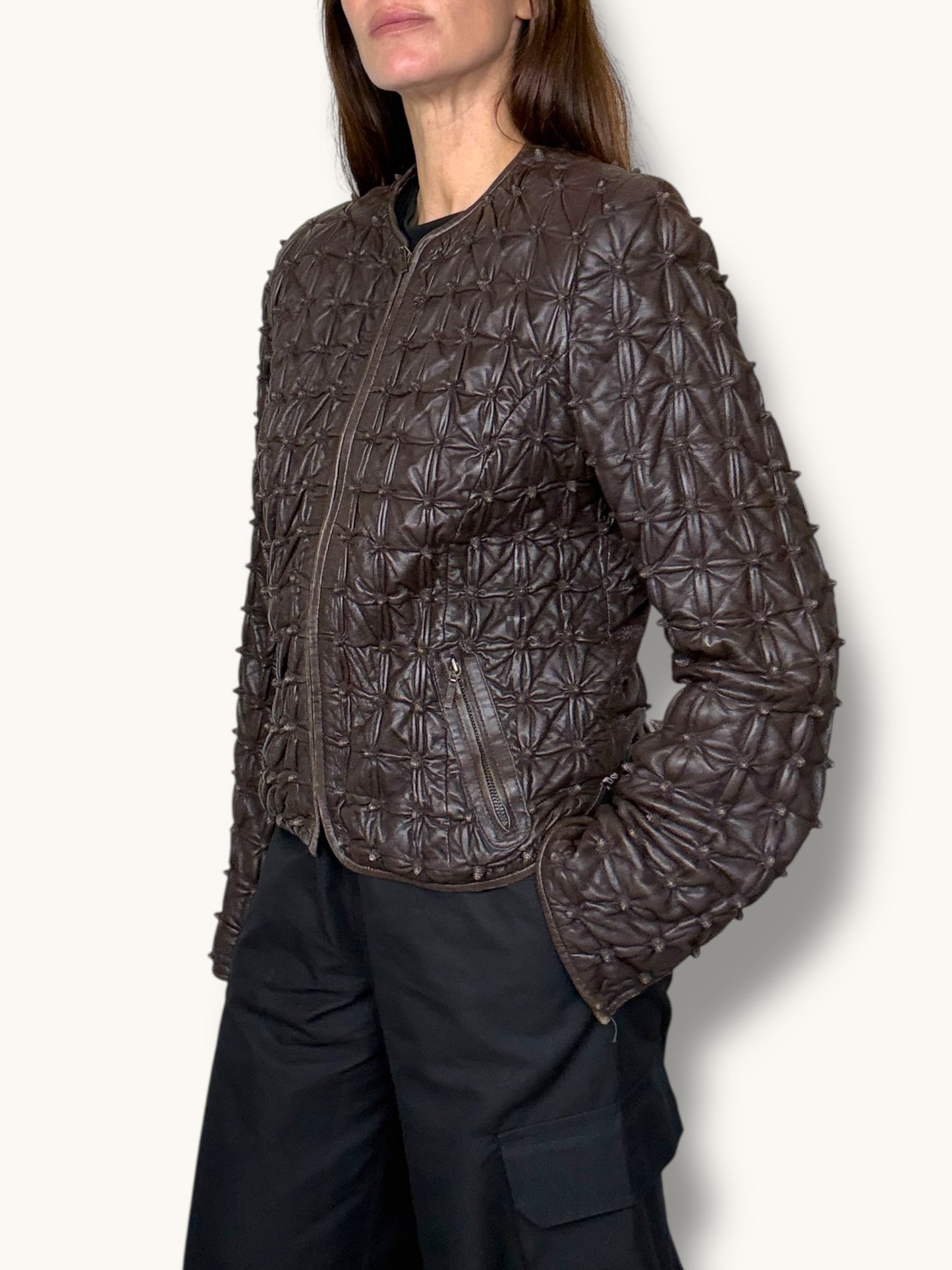 Textured Leather Jacket