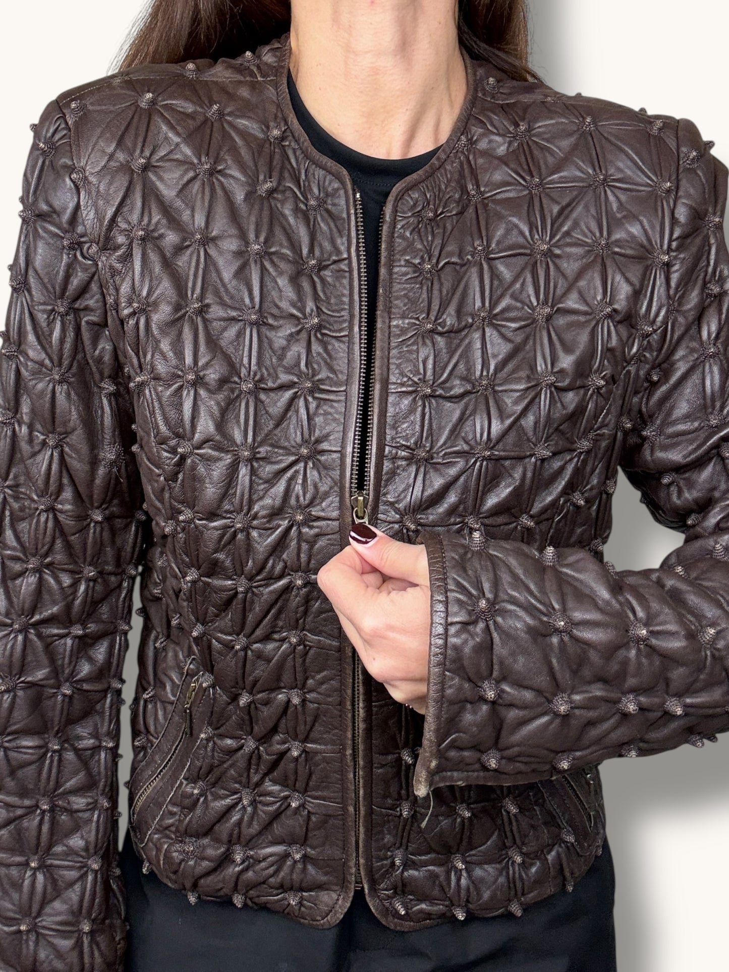 Textured Leather Jacket