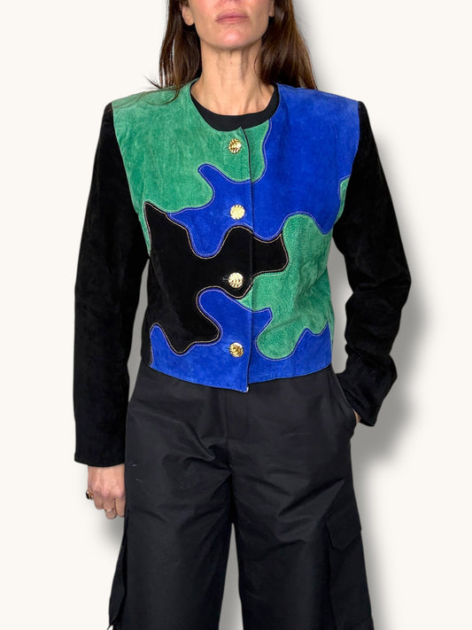 Suede Patchwork Jacket