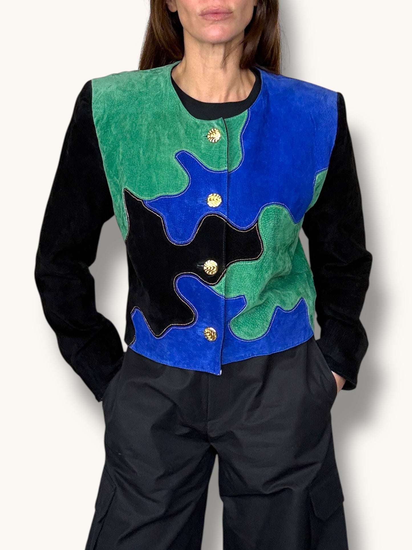 Suede Patchwork Jacket
