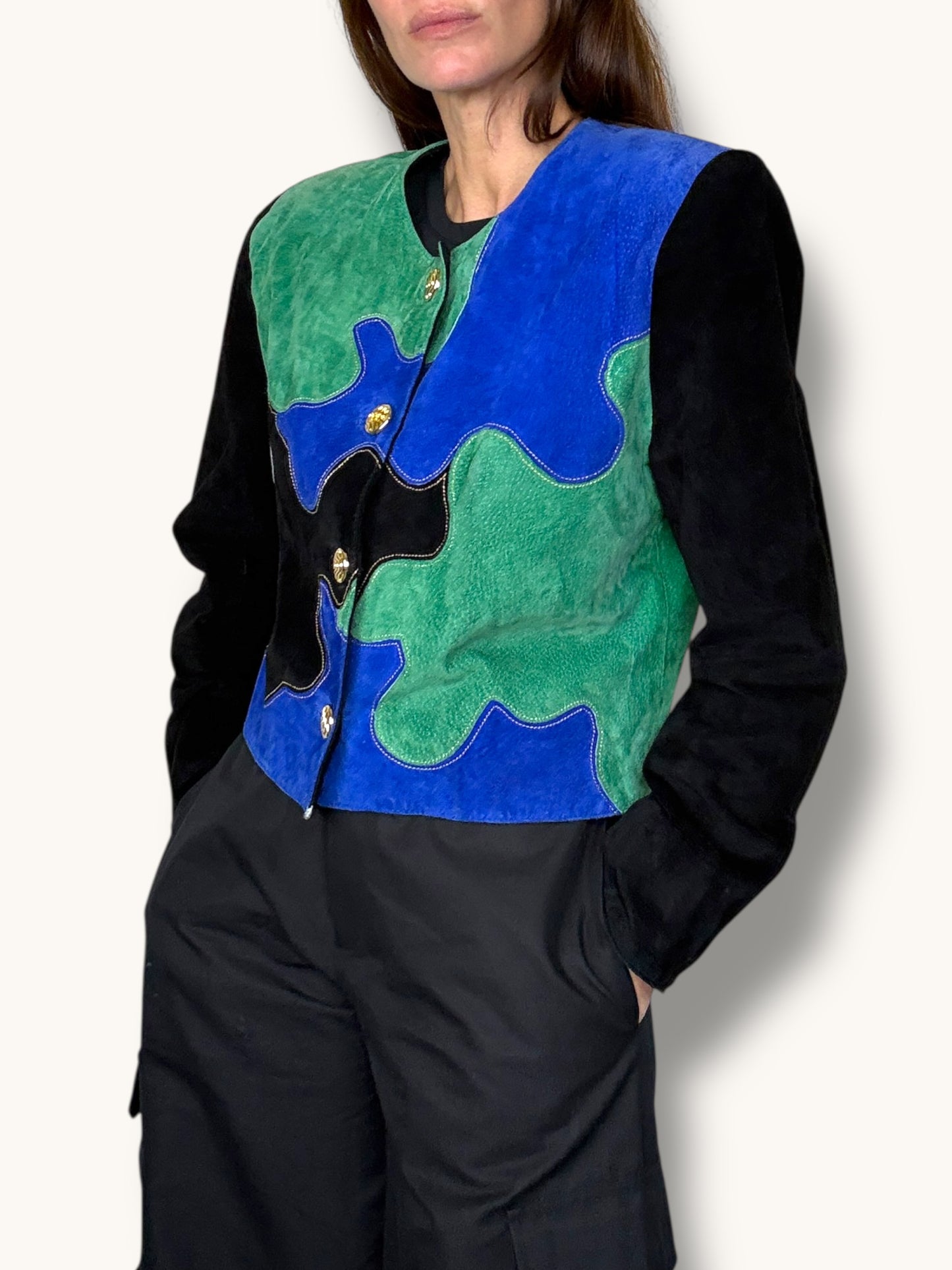 Suede Patchwork Jacket