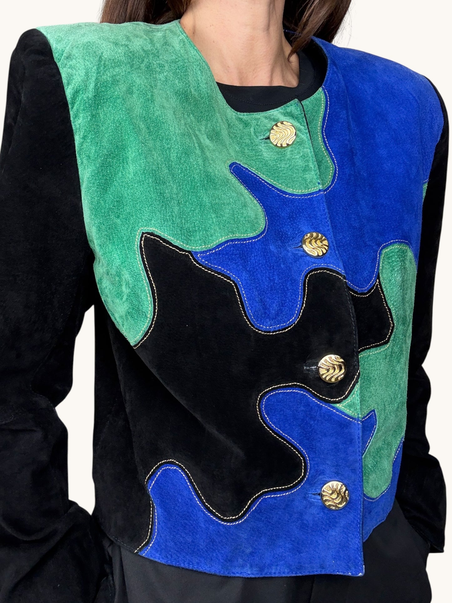 Suede Patchwork Jacket