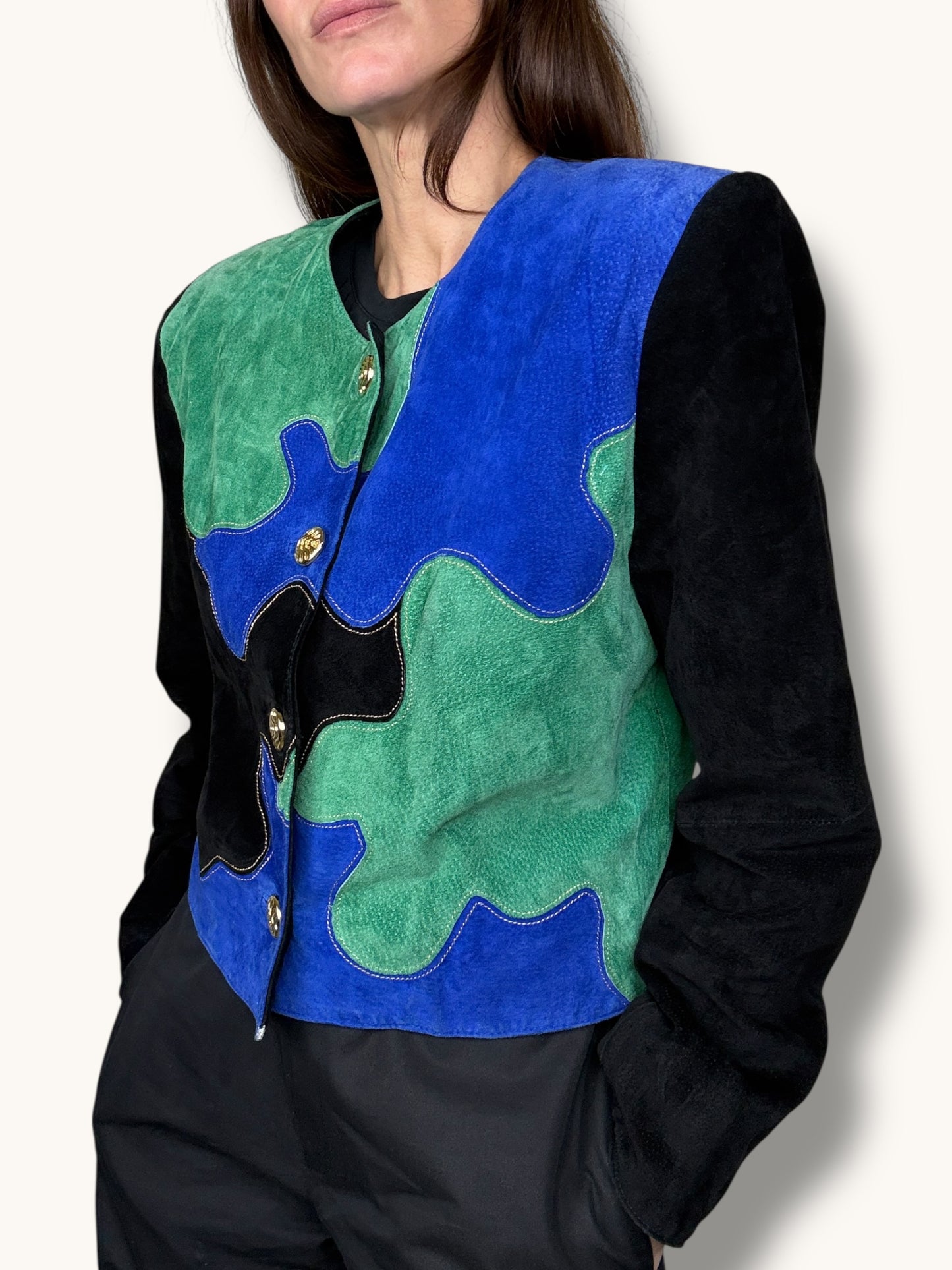 Suede Patchwork Jacket