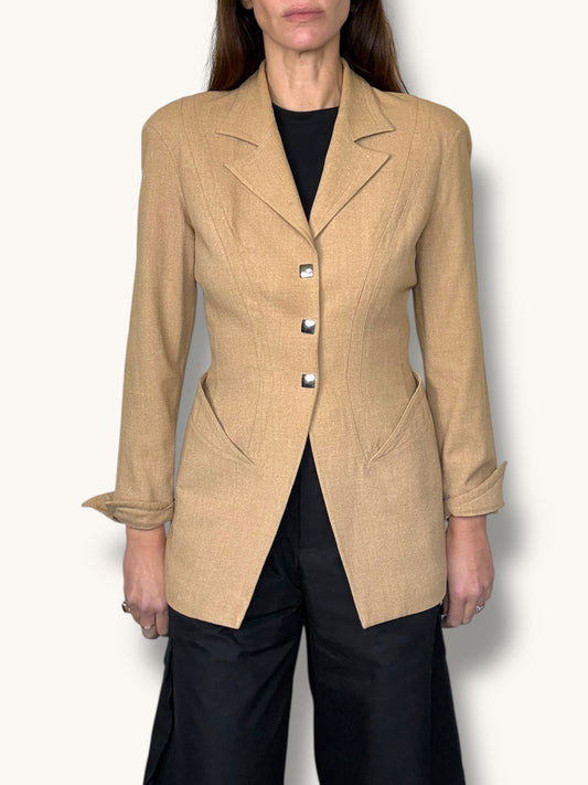 Mugler Camel Blazer