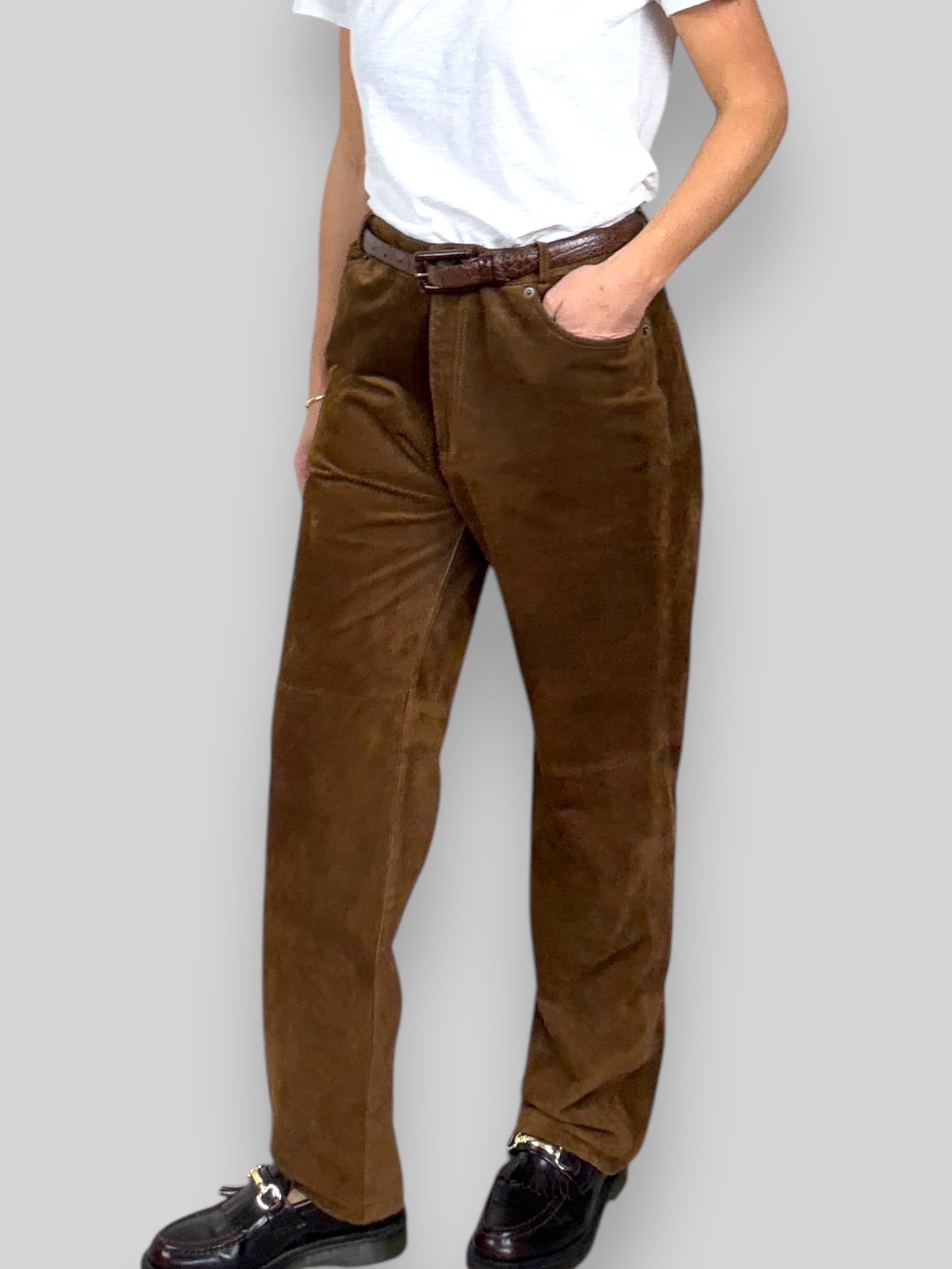 Suede Pants