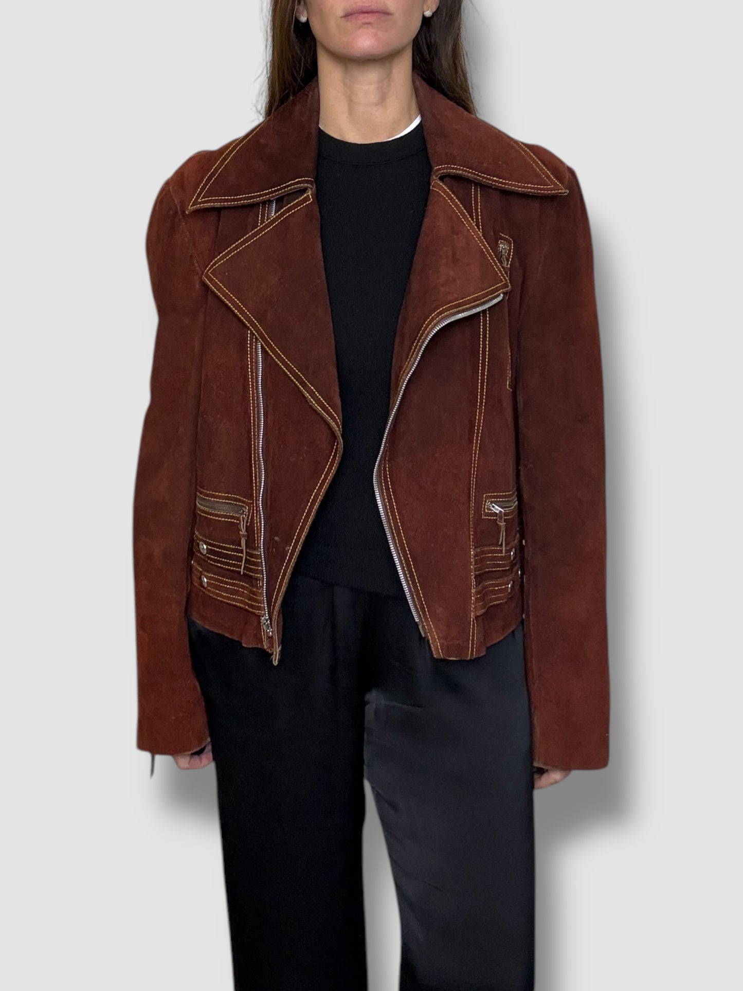 Suede Moto Jacket