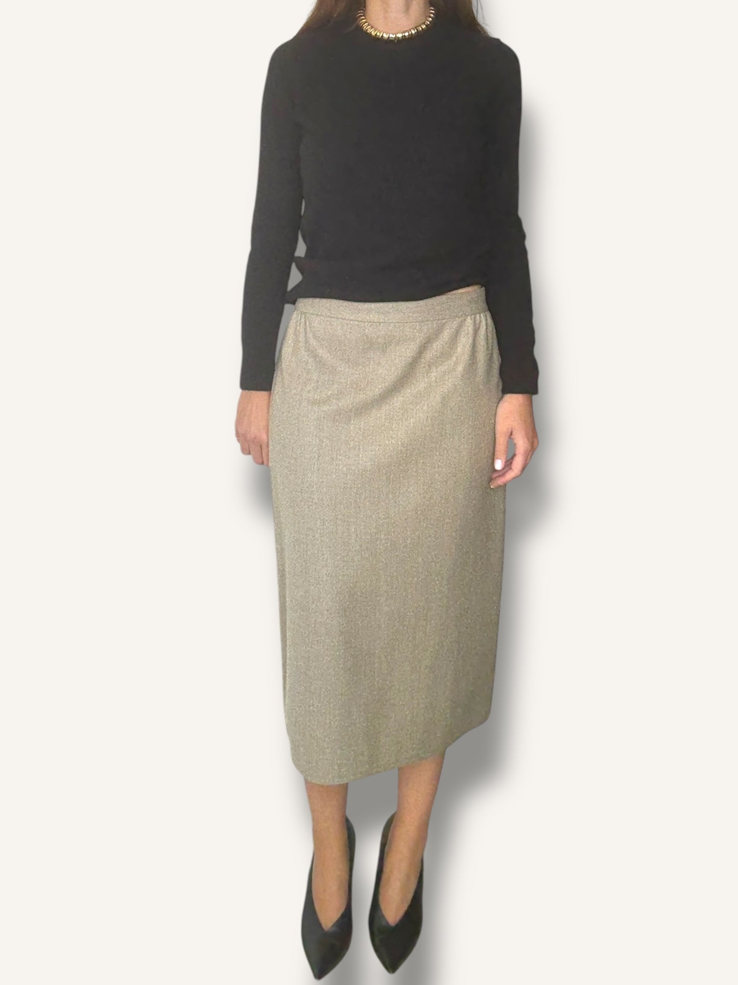 Taupe Pencil Skirt