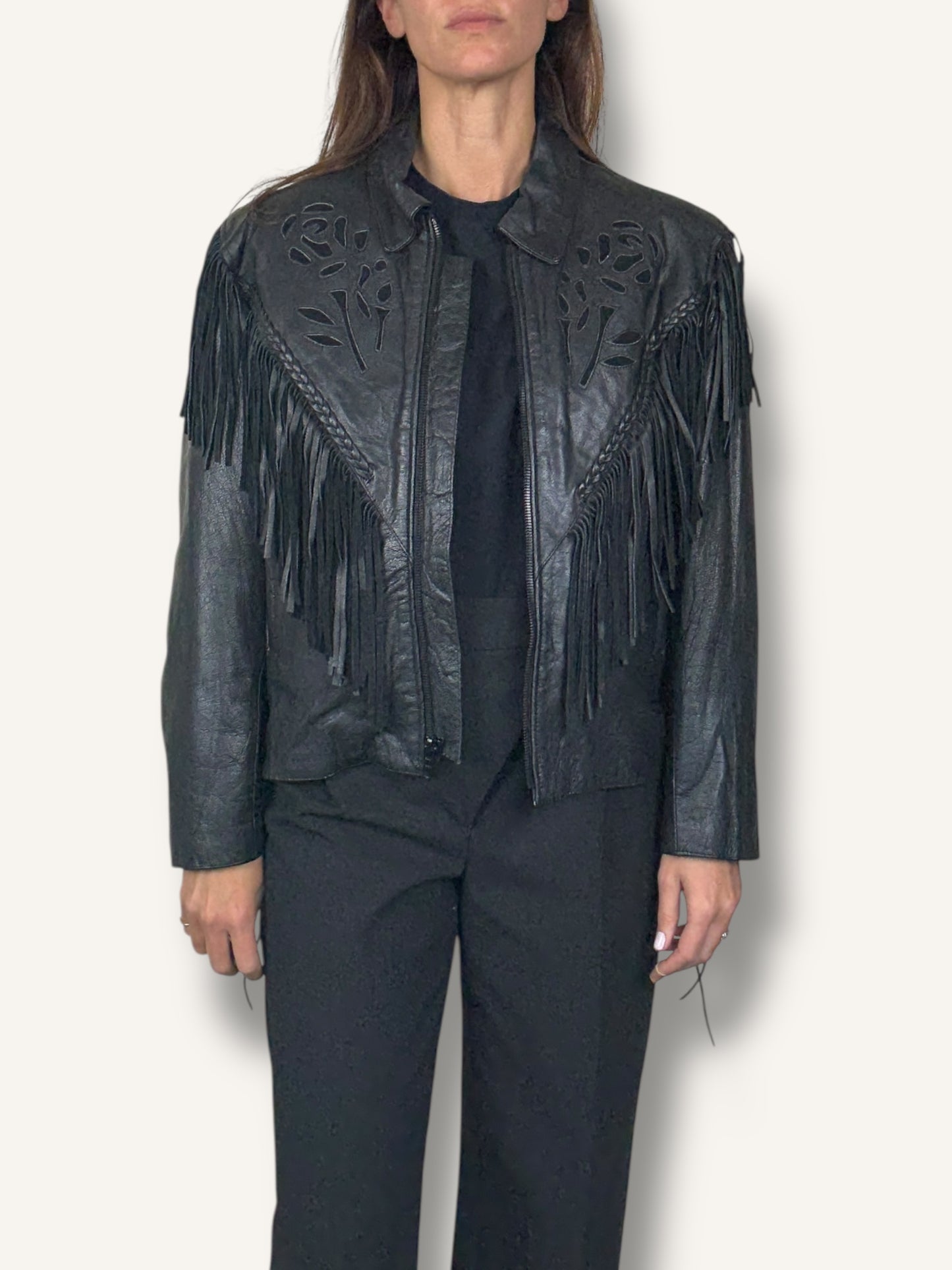 Fringe Leather Jacket