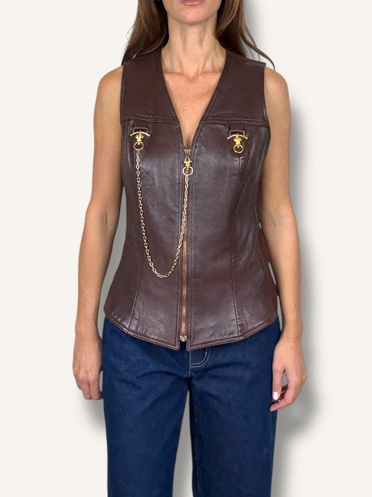 Alberto Makali Leather Vest