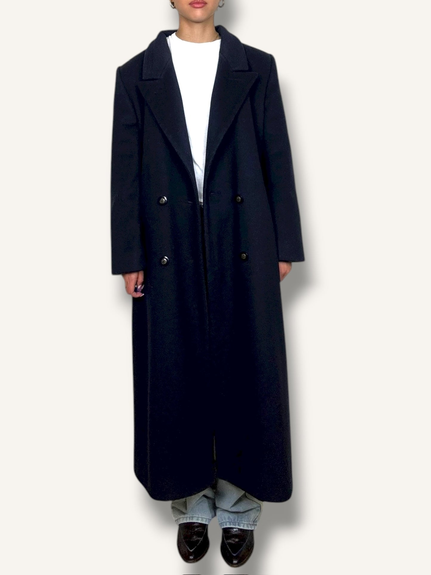 Navy Wool Coat