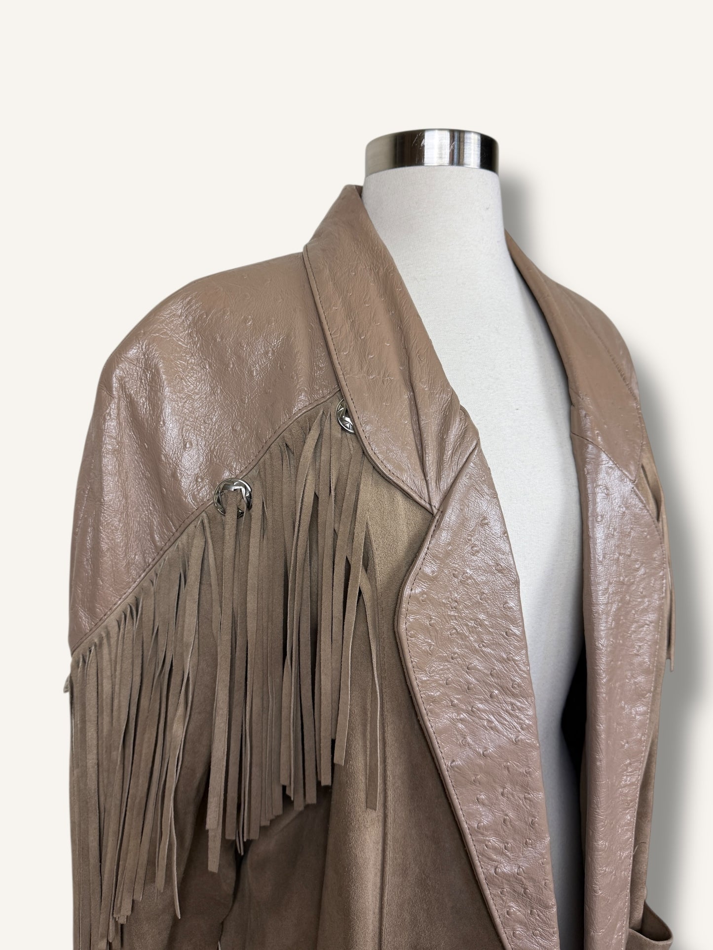 Fringe Beige Coat