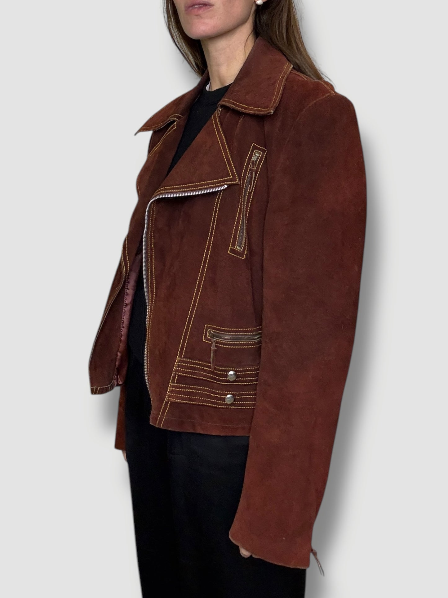 Suede Moto Jacket