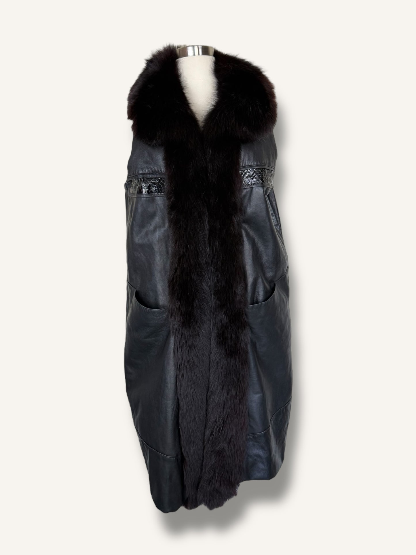 Leather & Fur Vest