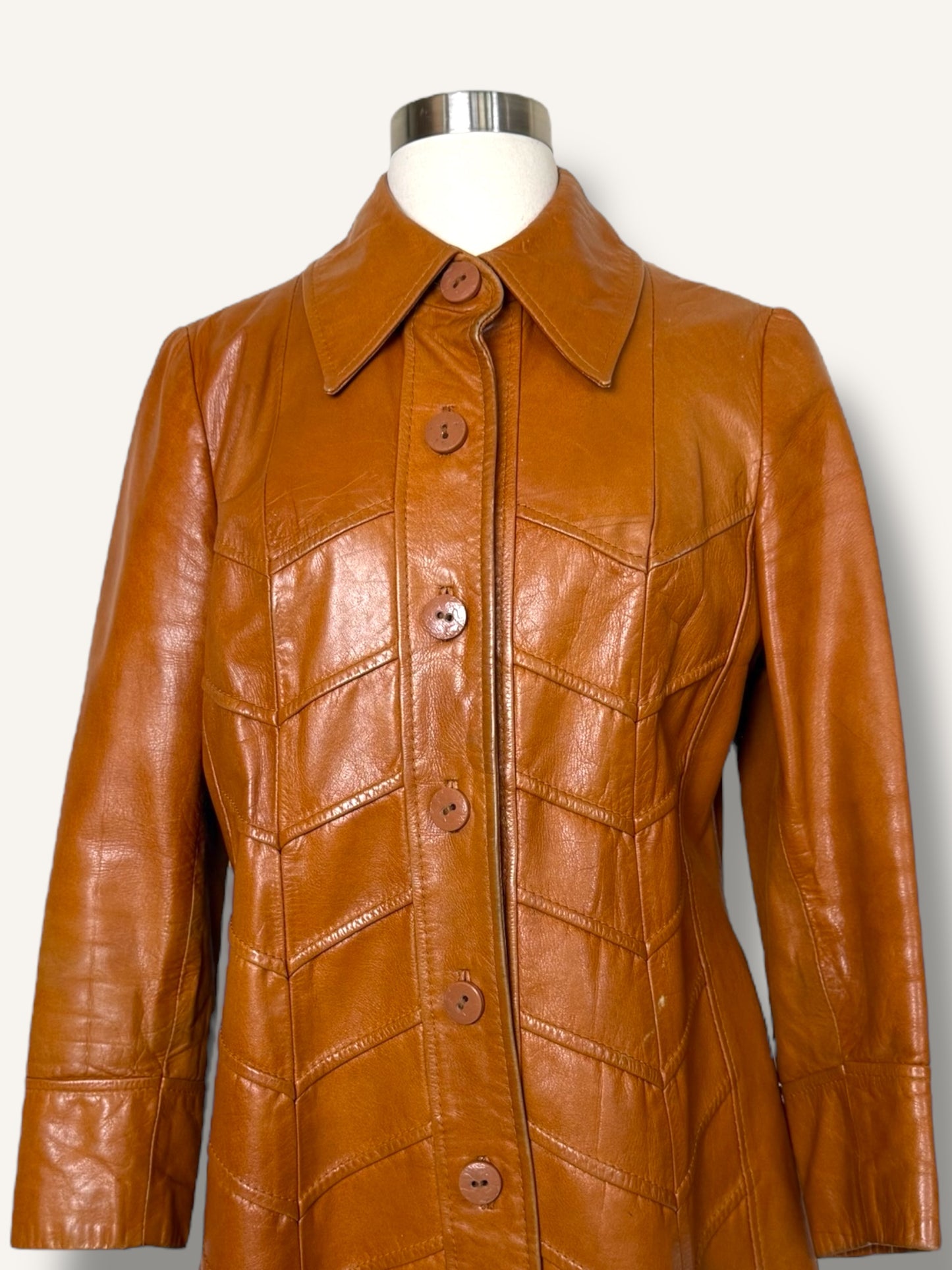 70's Leather Coat