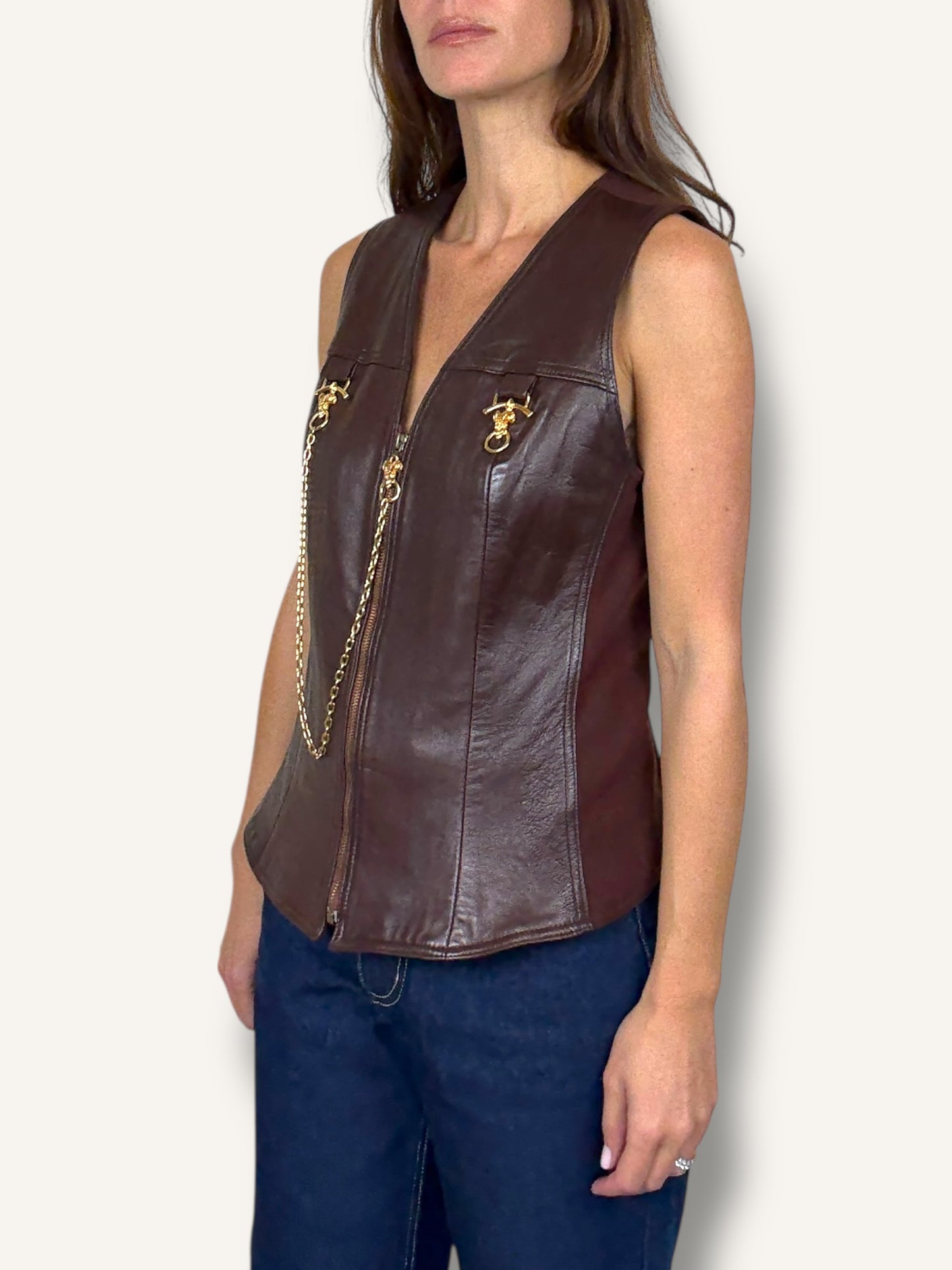 Alberto Makali Leather Vest