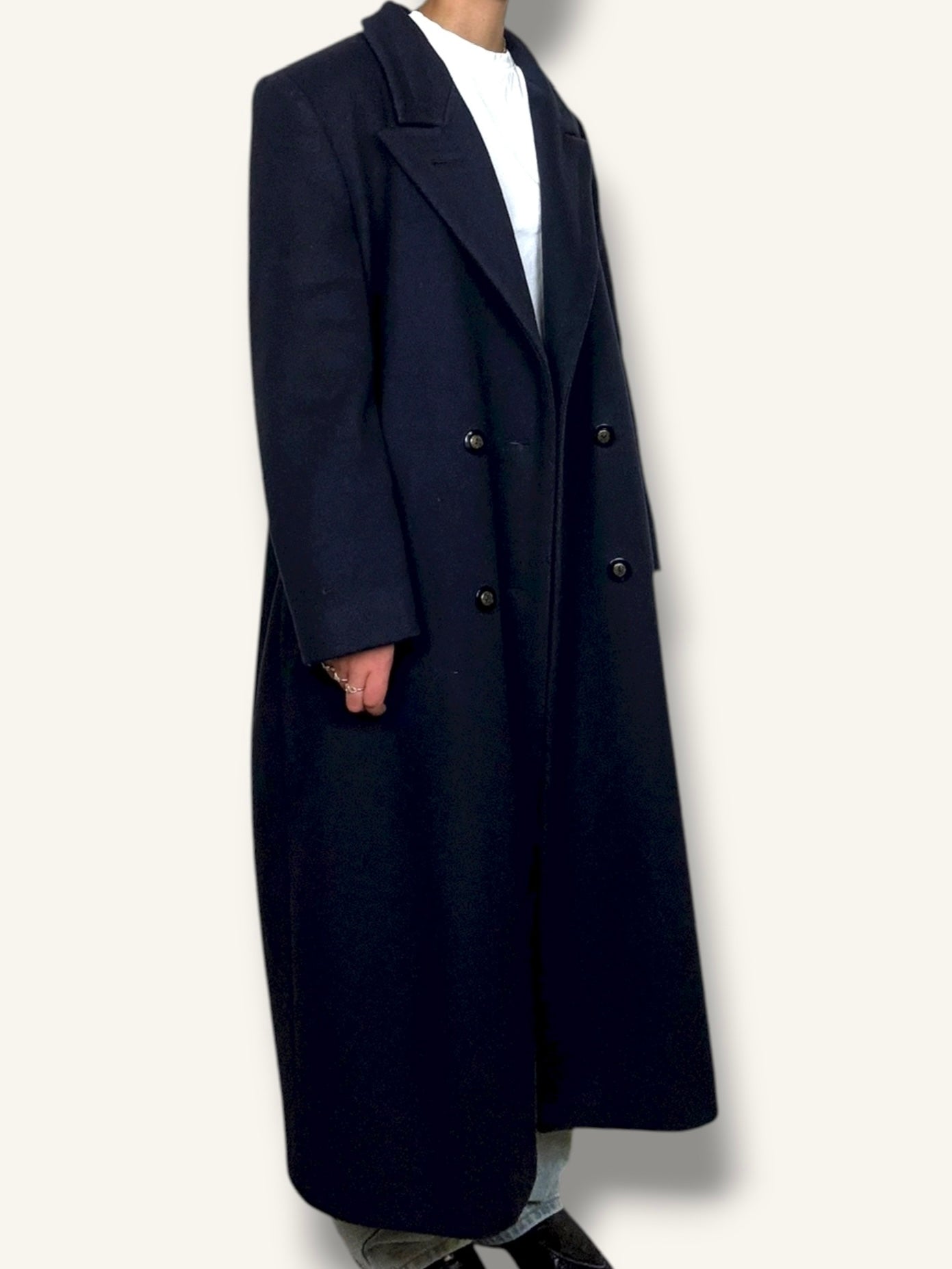 Navy Wool Coat