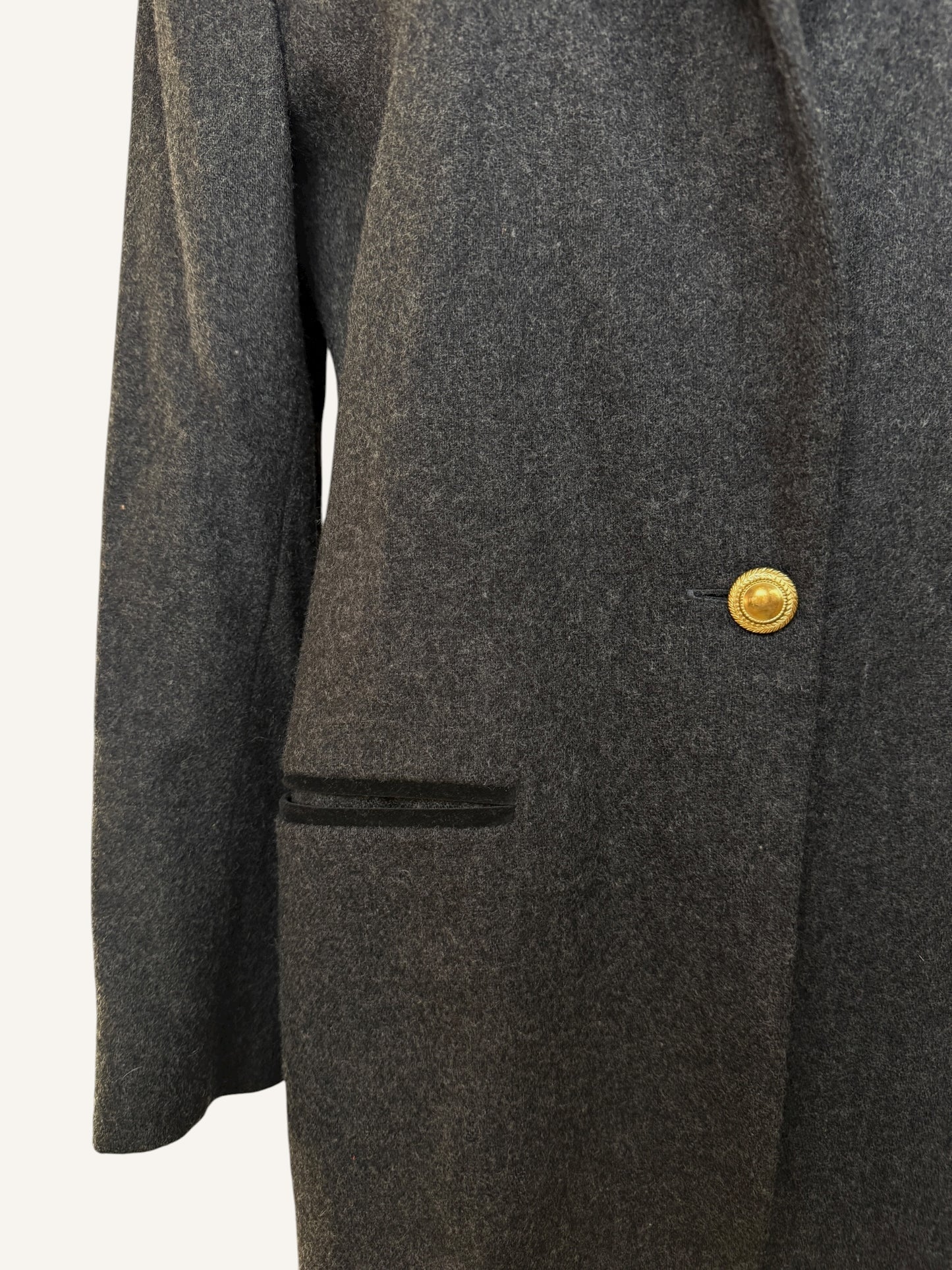 Wool Blazer with Velvet Collar