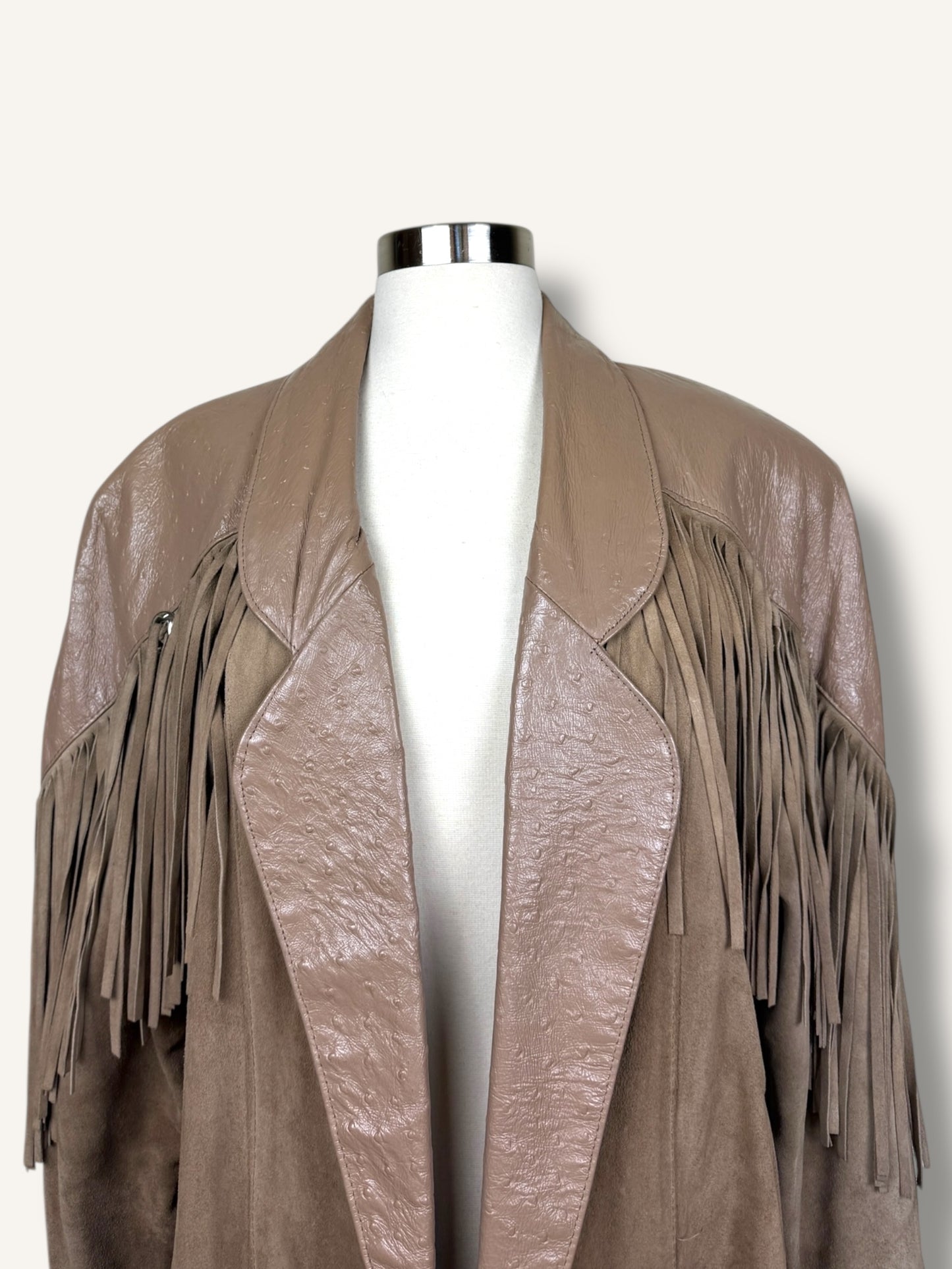 Fringe Beige Coat