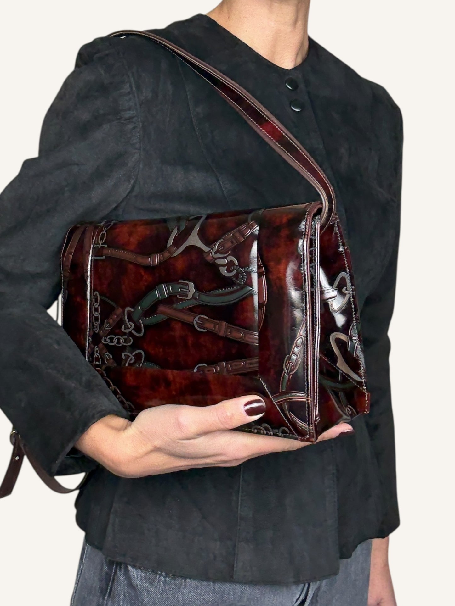 Glossy Shoulder Bag