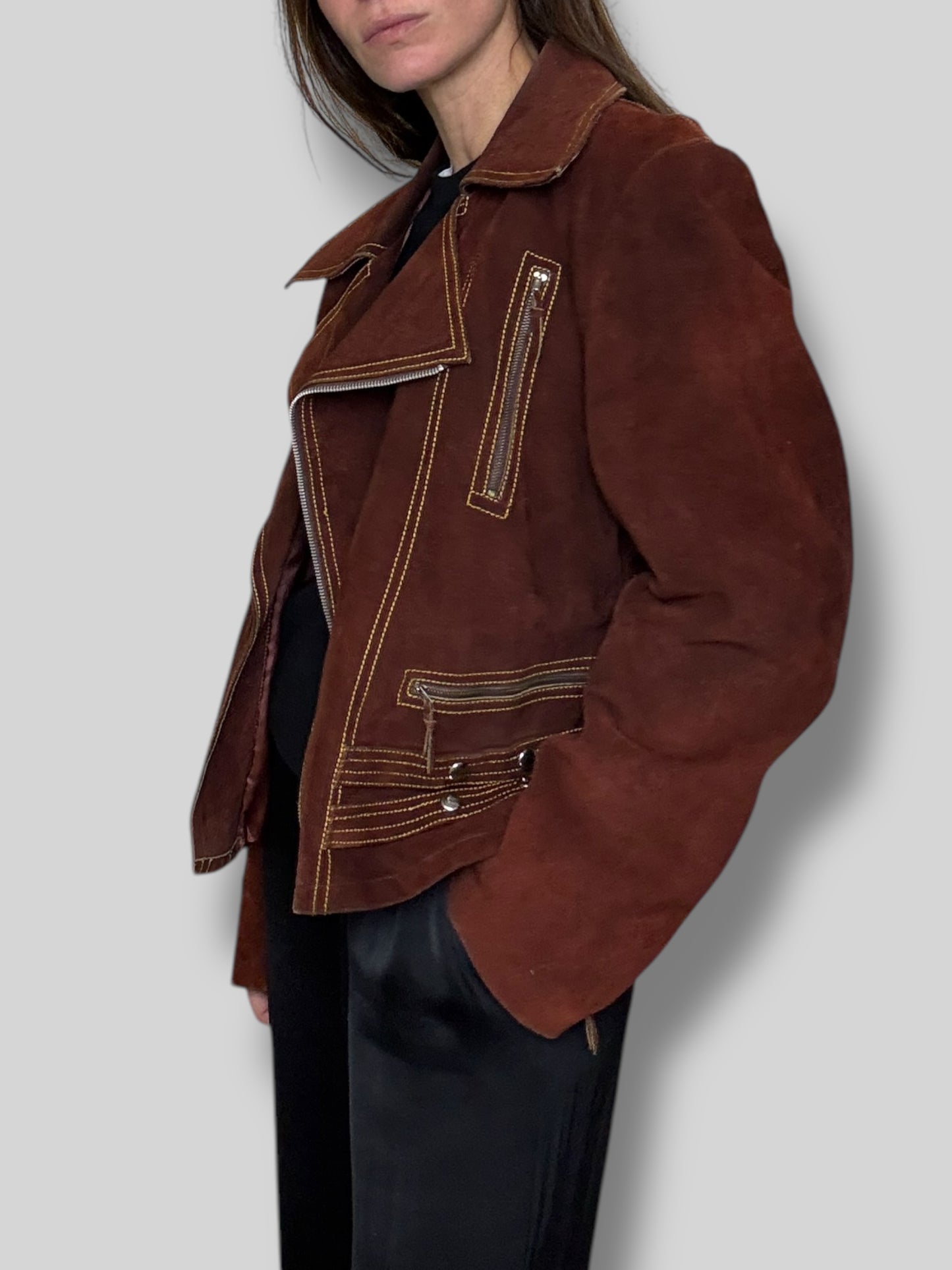 Suede Moto Jacket