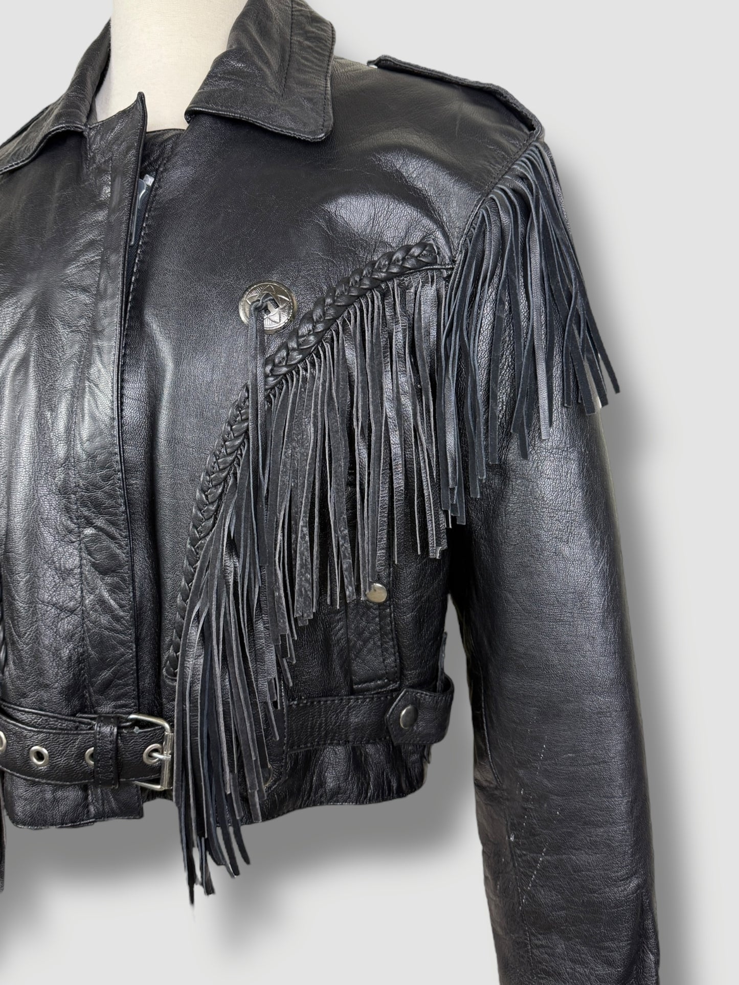 Fringe Leather Jacket