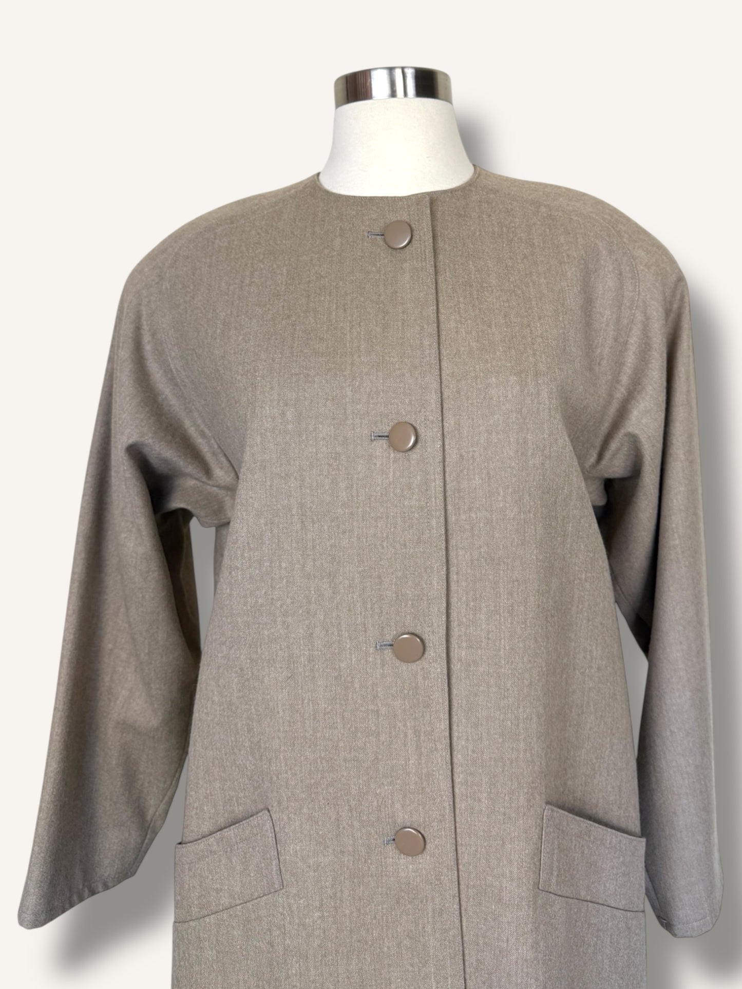 Taupe Boxy Coat