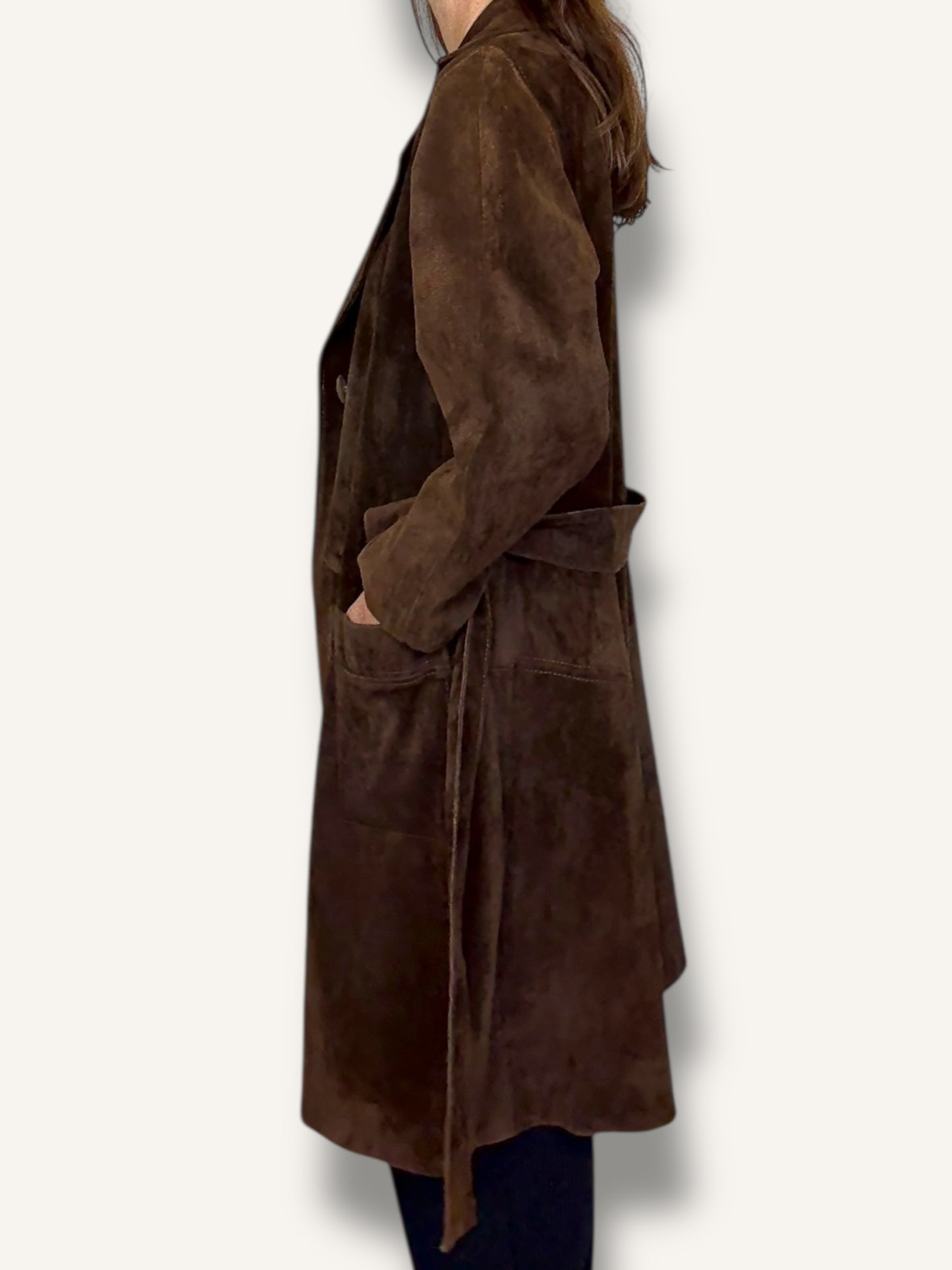 Suede Trench Coat
