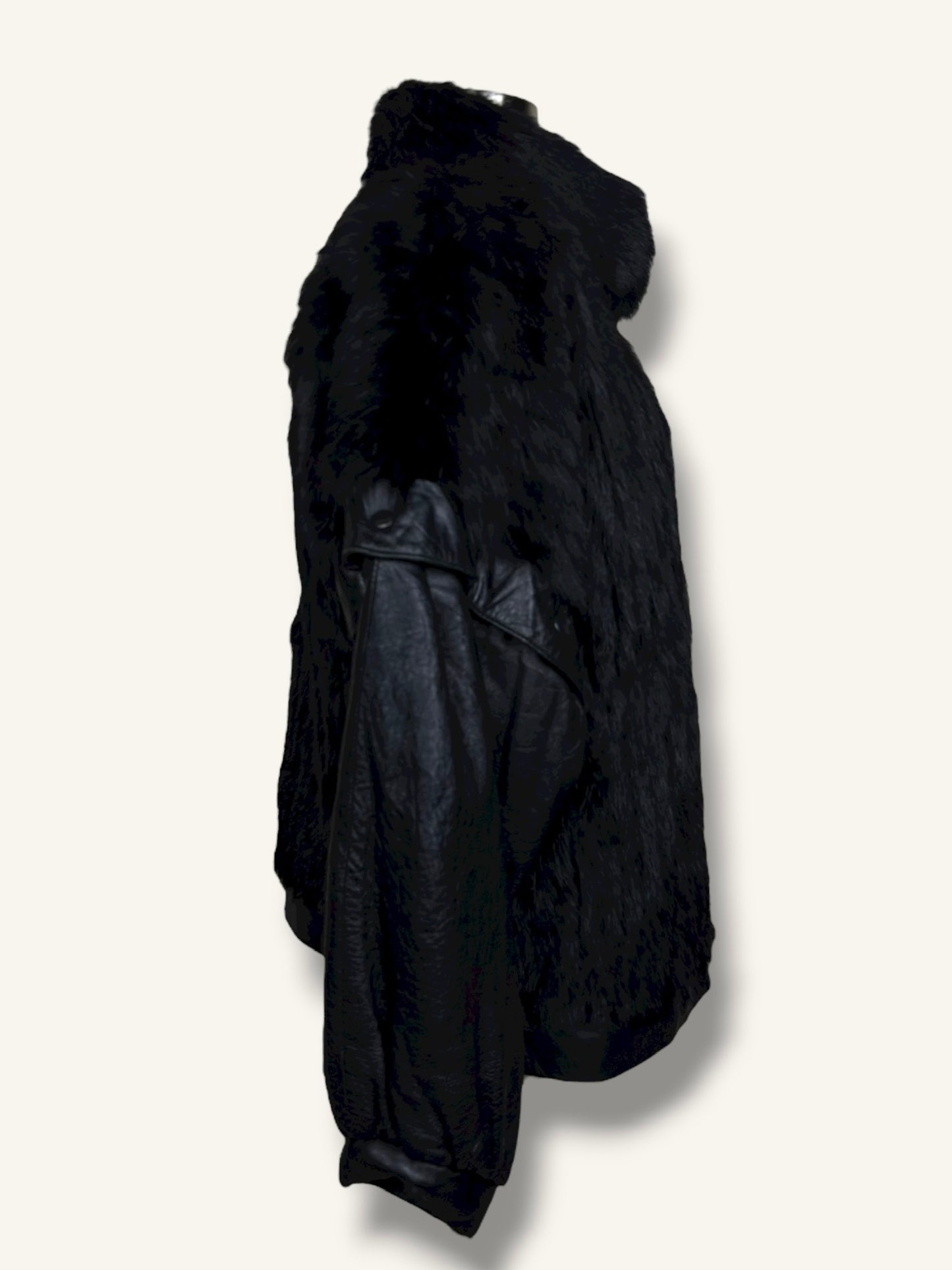 Leather & Mink Convertible Jacket