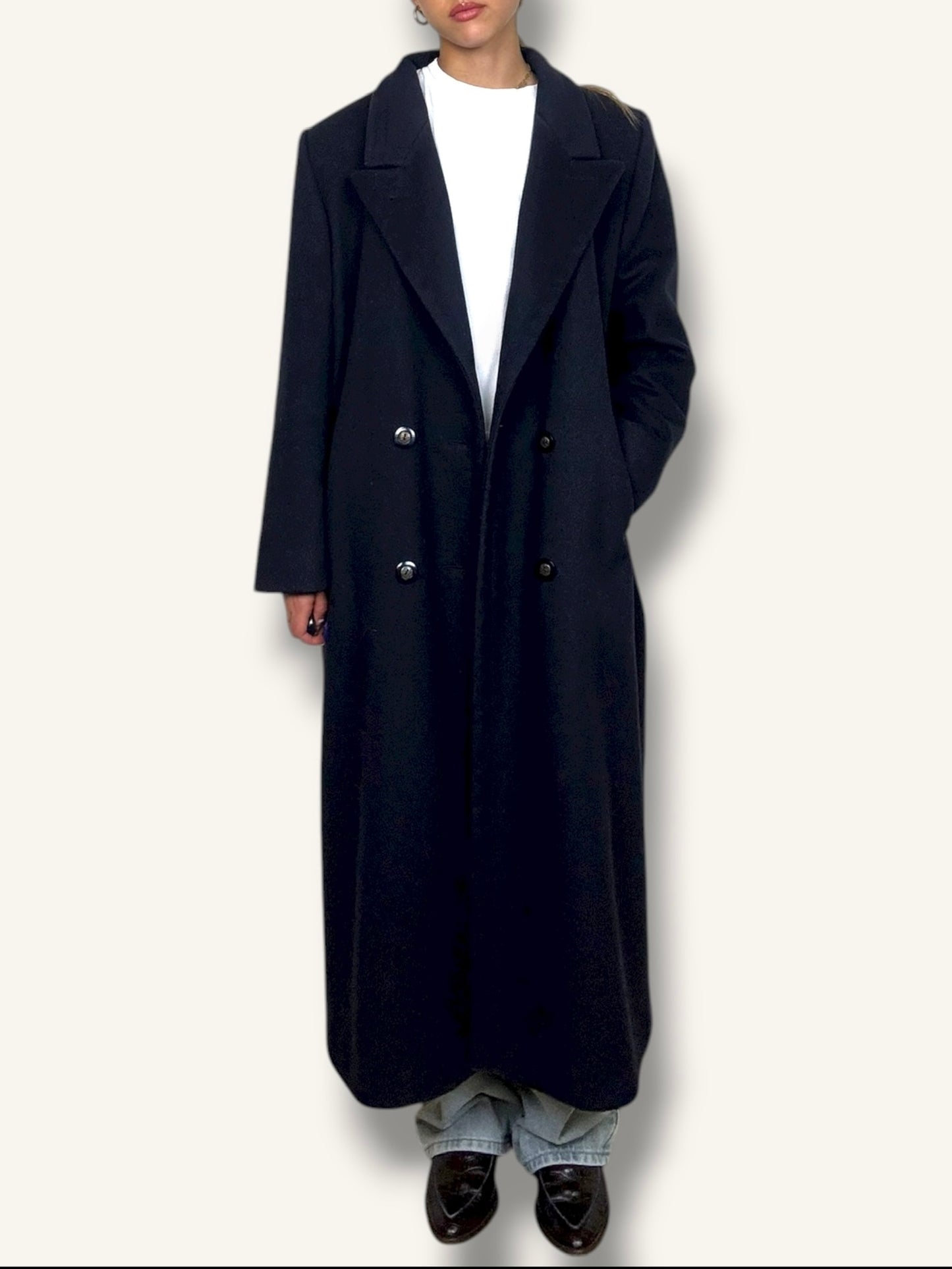 Navy Wool Coat